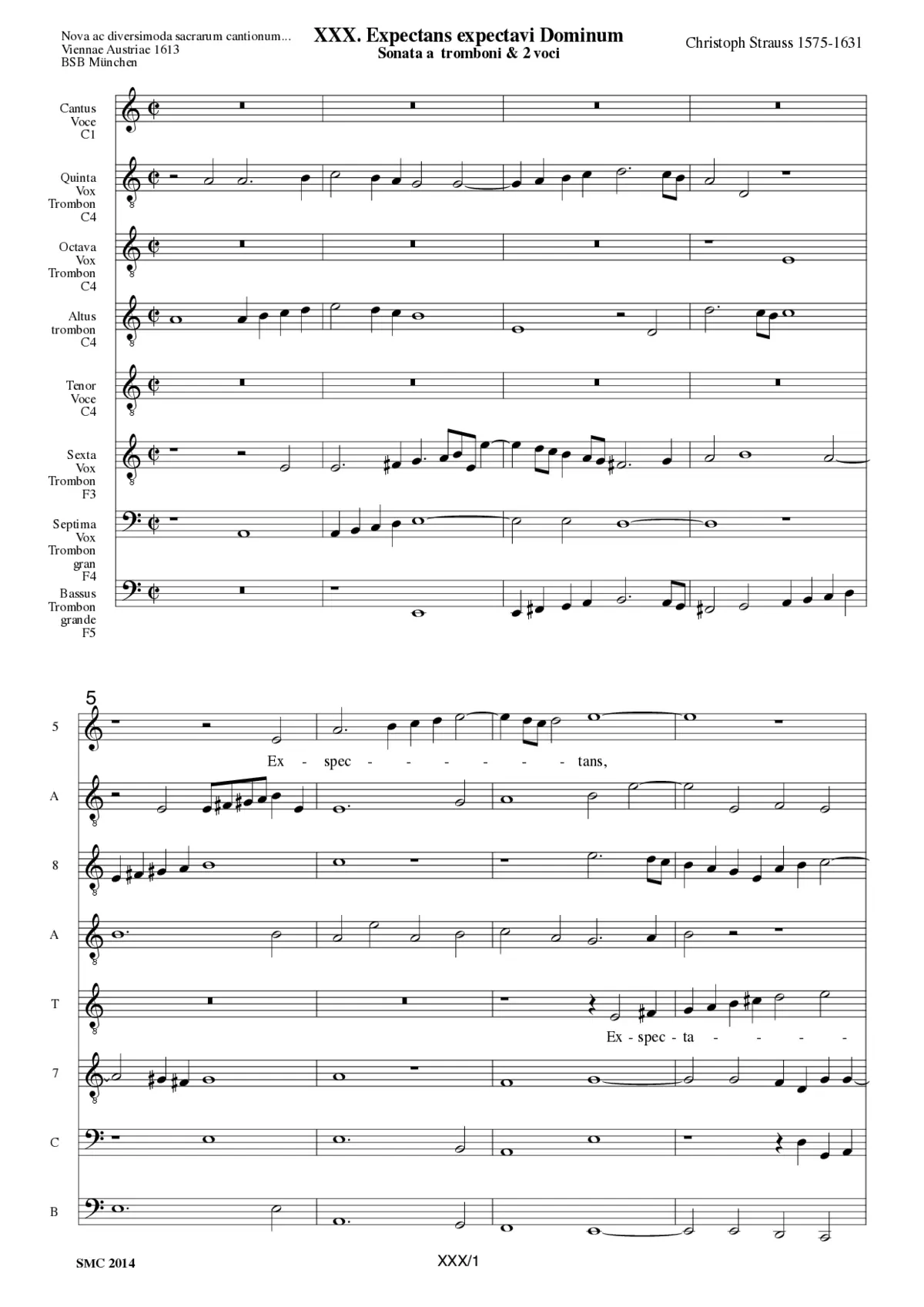 Expectans expectavi Dominum a 8 - Page 1