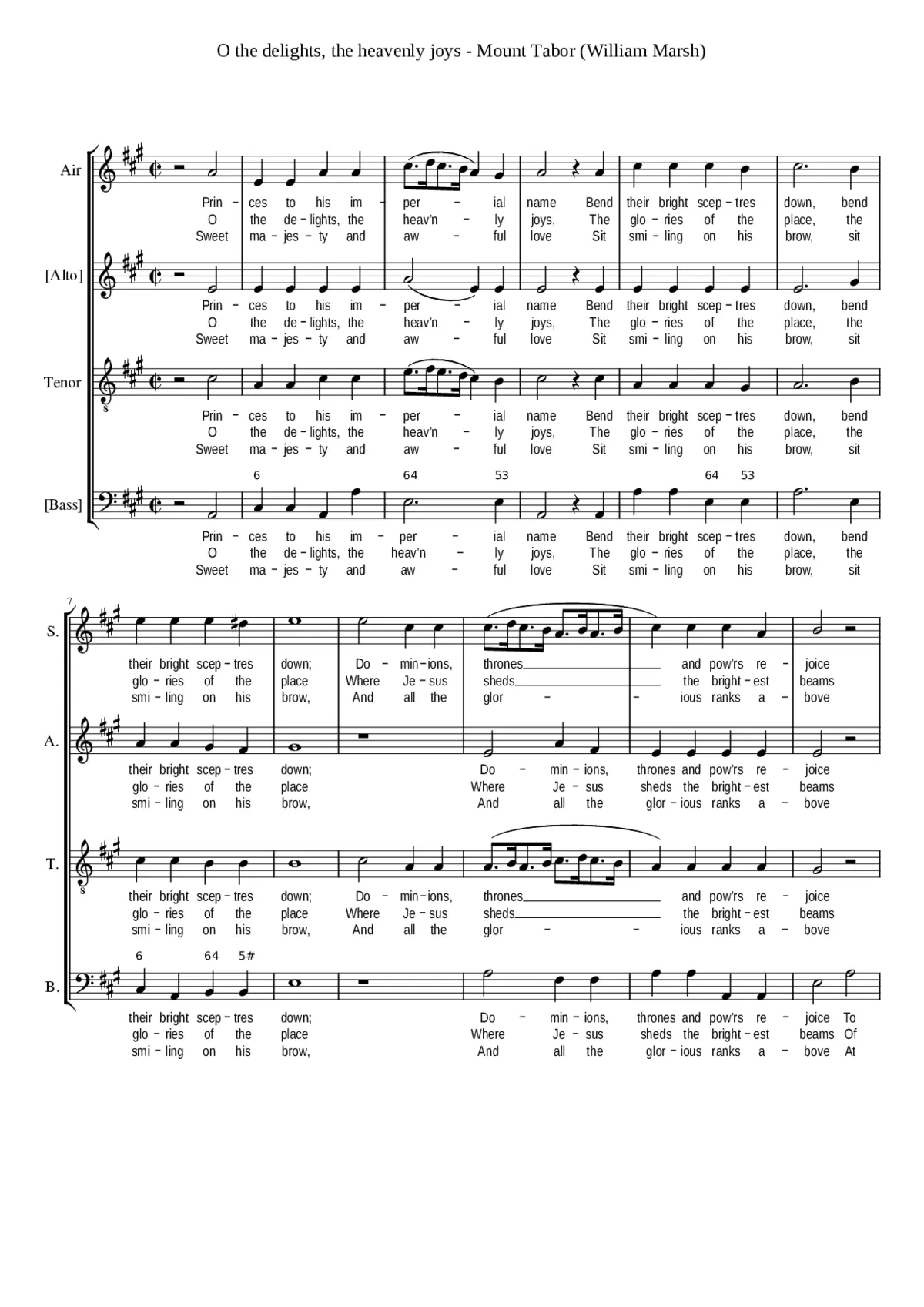 O the delights the heavenly joys - Page 1