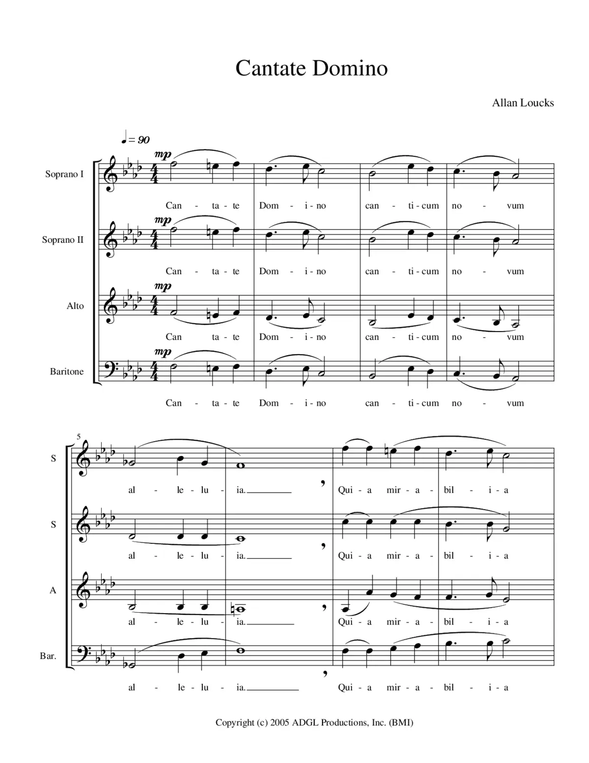 Cantate Domino - Page 1