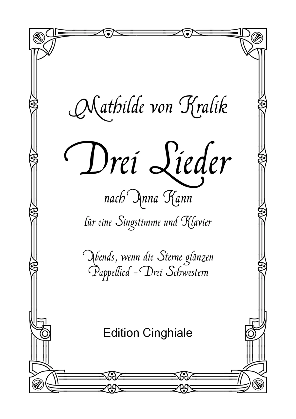 3 Lieder nach Anna Kann - Page 1