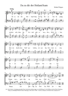 Da zu dir der Heiland kam