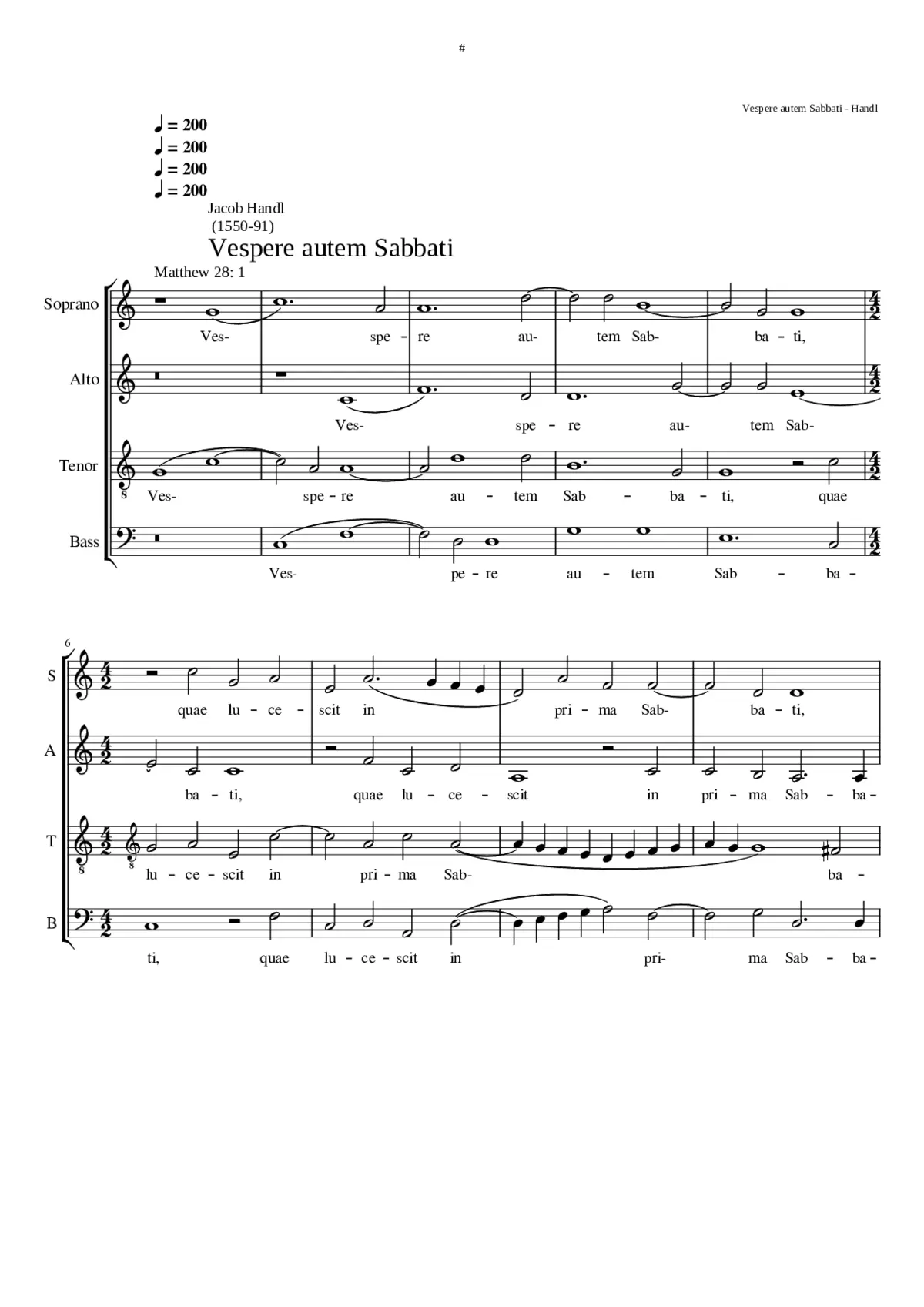 Vespere autem Sabbati - Page 1
