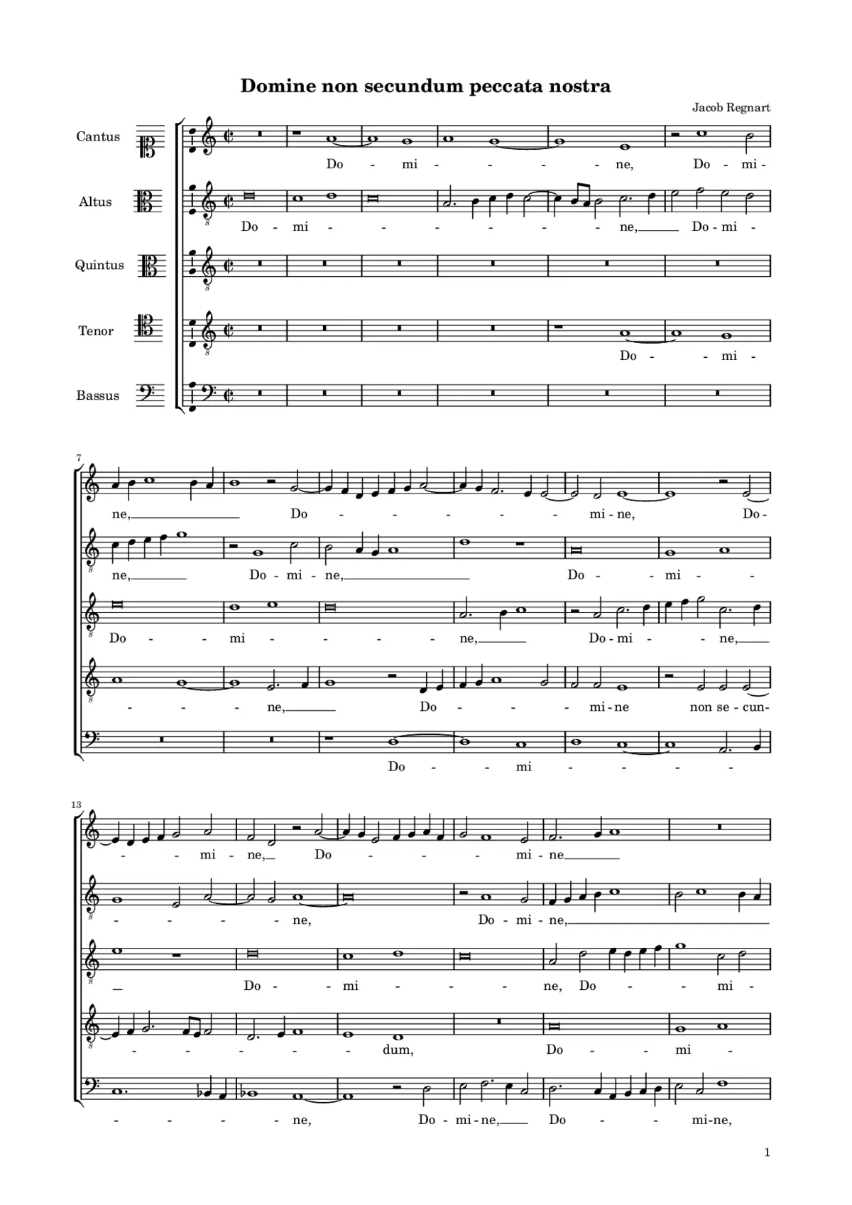 Domine non secundum peccata nostra - Page 1