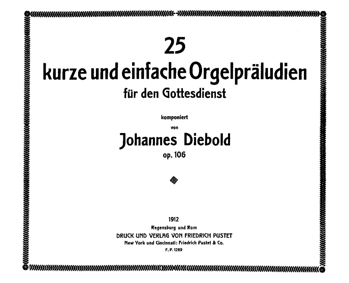 25 Kurze und einfache Orgelpräludien - Page 1