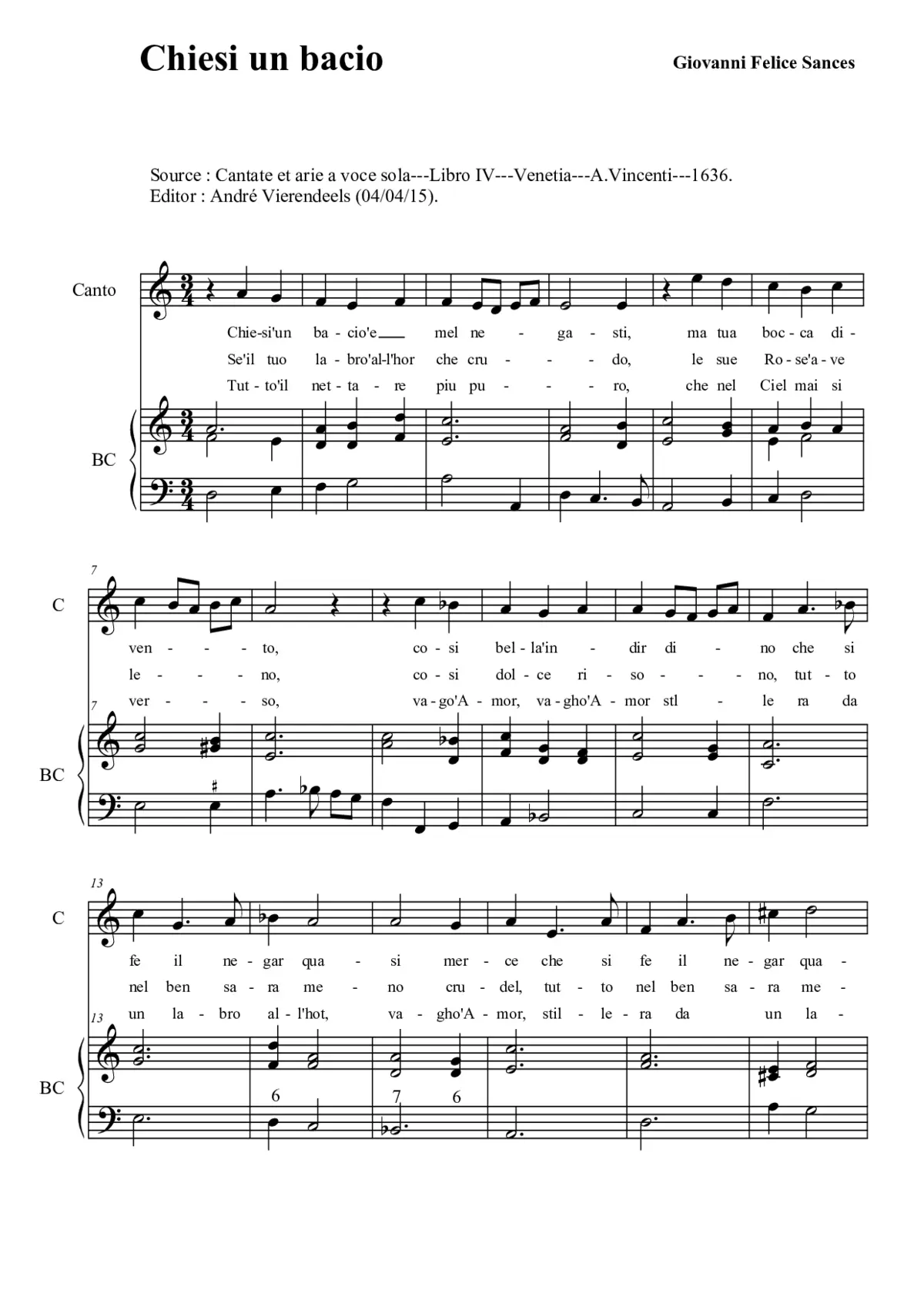 Chiesi un bacio - Page 1