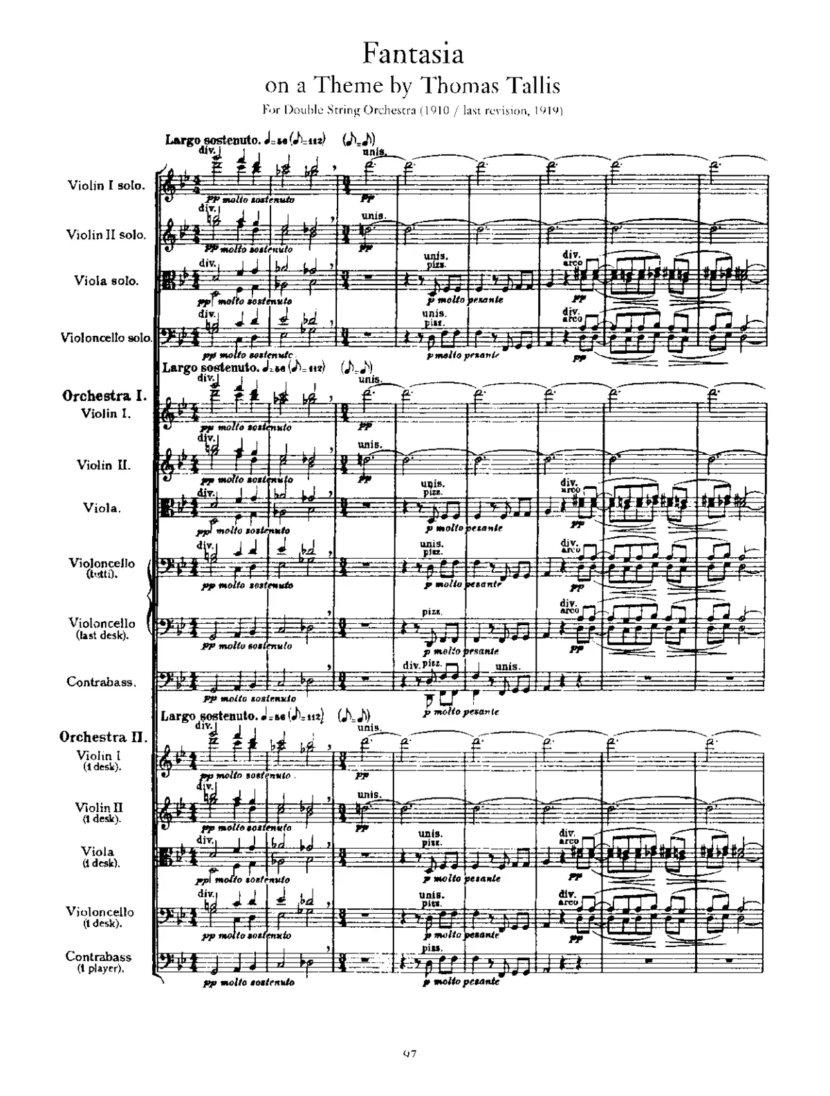 Fantasia on a Theme by Thomas Tallis - Page 1