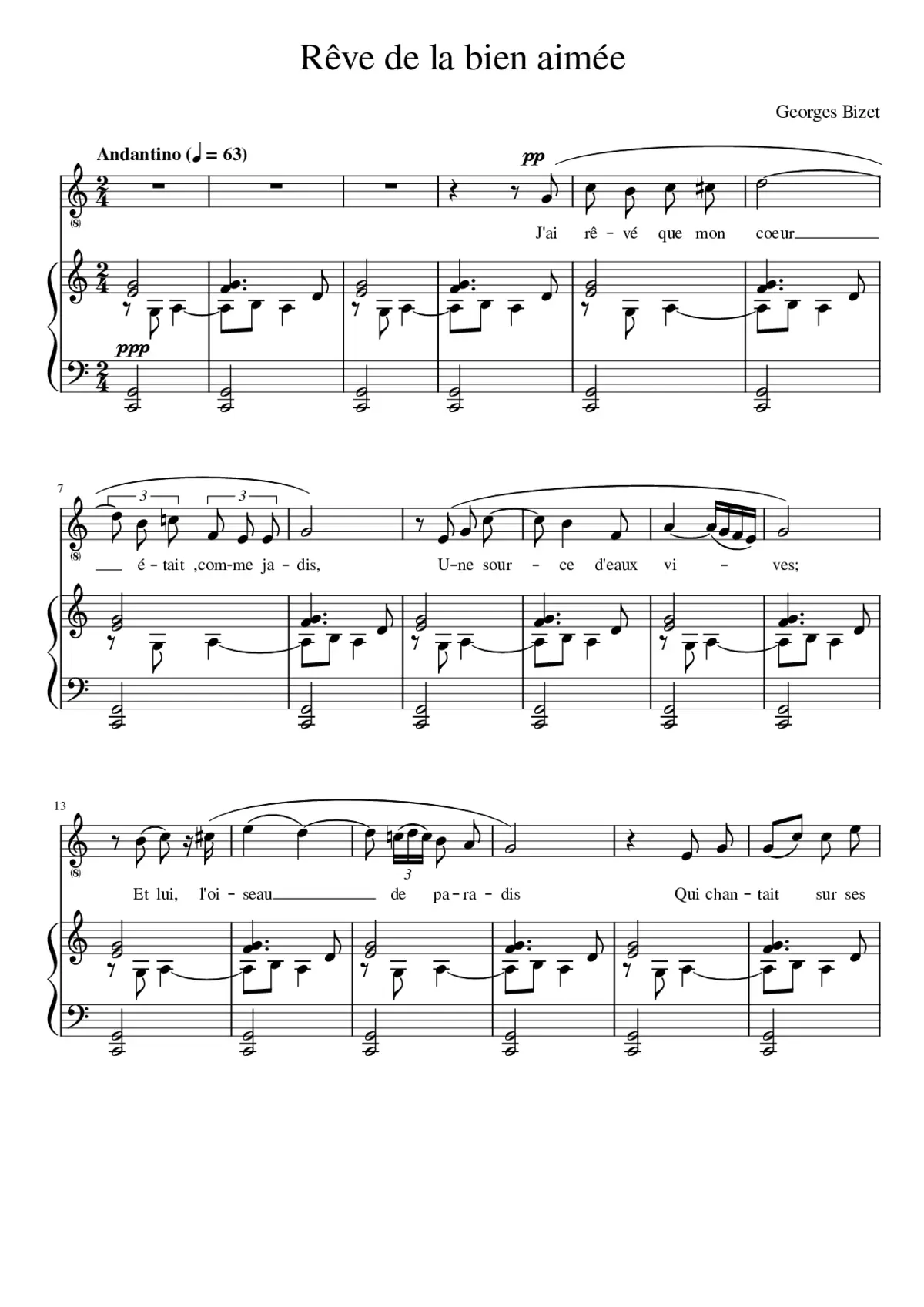 op.21 Rêve de la bien aimée - Page 1