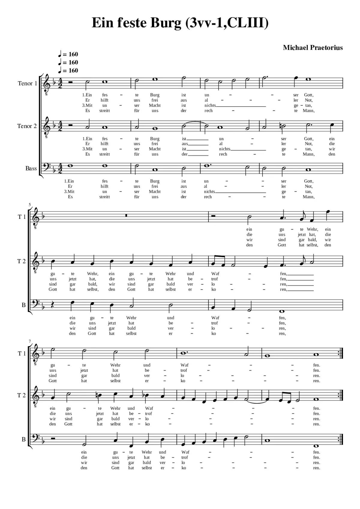 Ein feste Burg (3vvCLIII) - Page 1