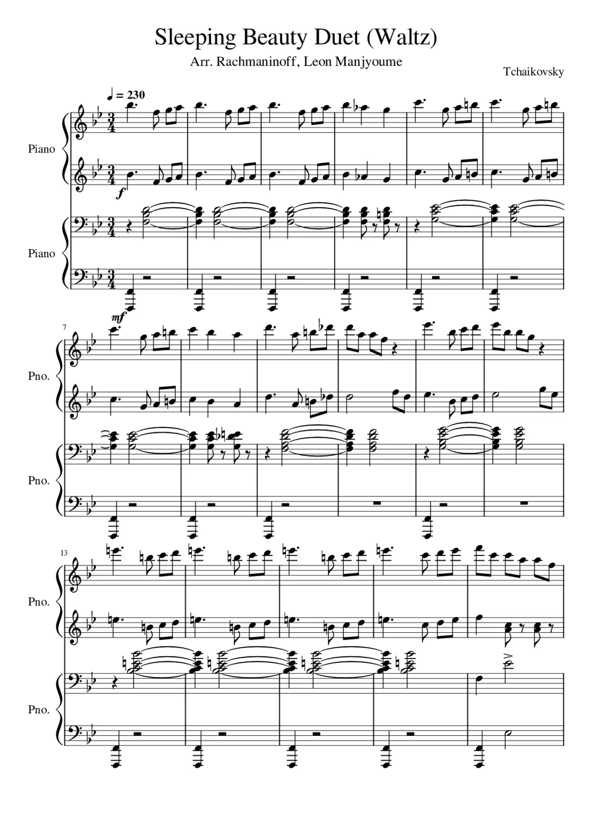 The Sleeping Beauty (ballet) Op.66 - Page 1