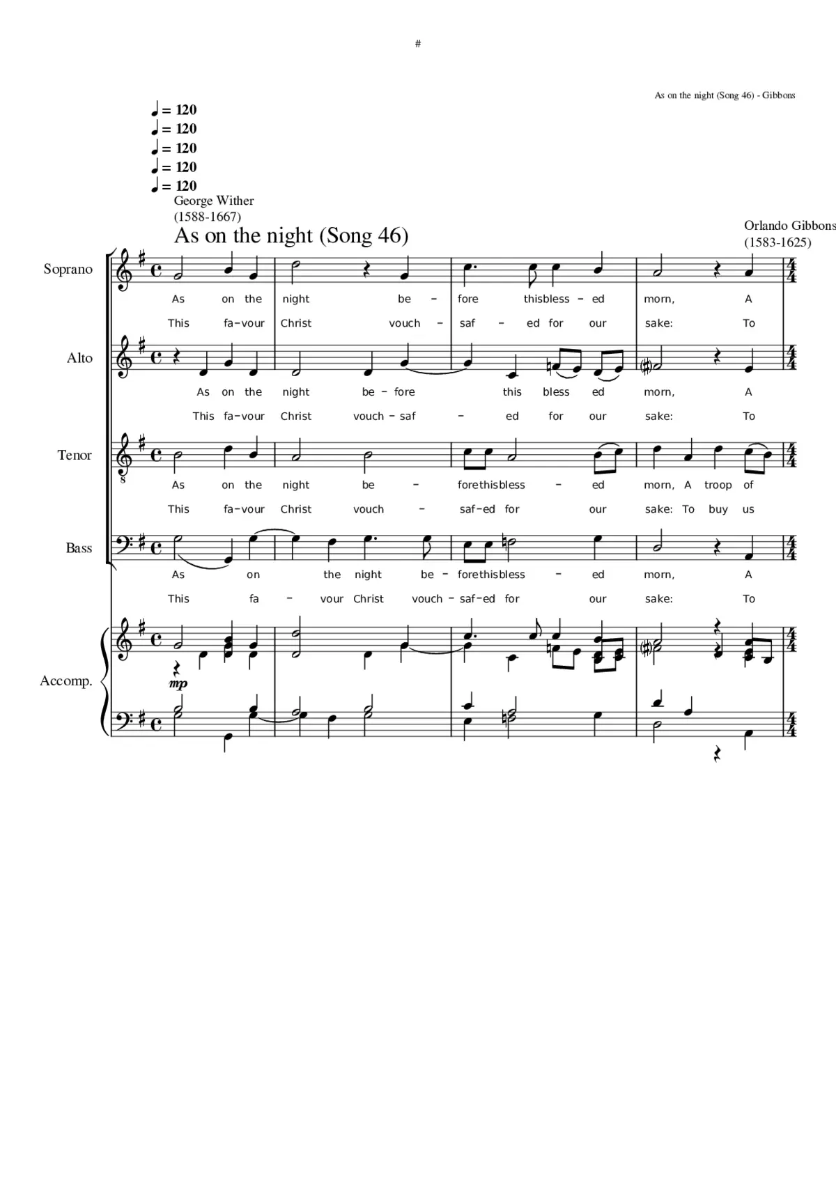 As on the night (Song 46) - Page 1