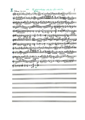 Etuder in Romantic Style for Violin Solo