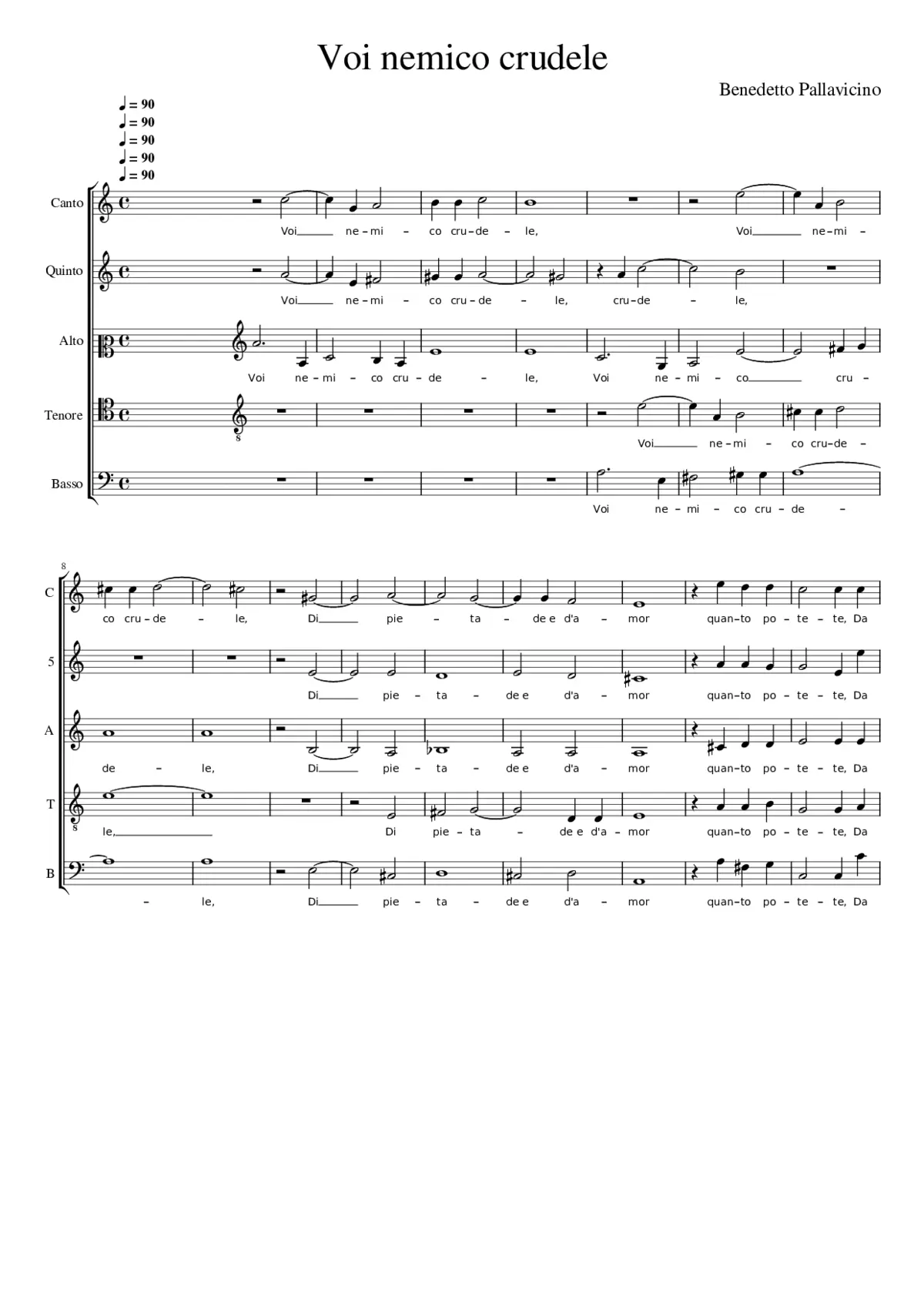 Voi nemico crudele - Page 1