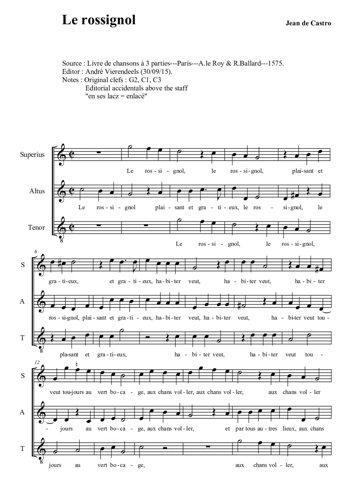 Le rossignol - Page 1
