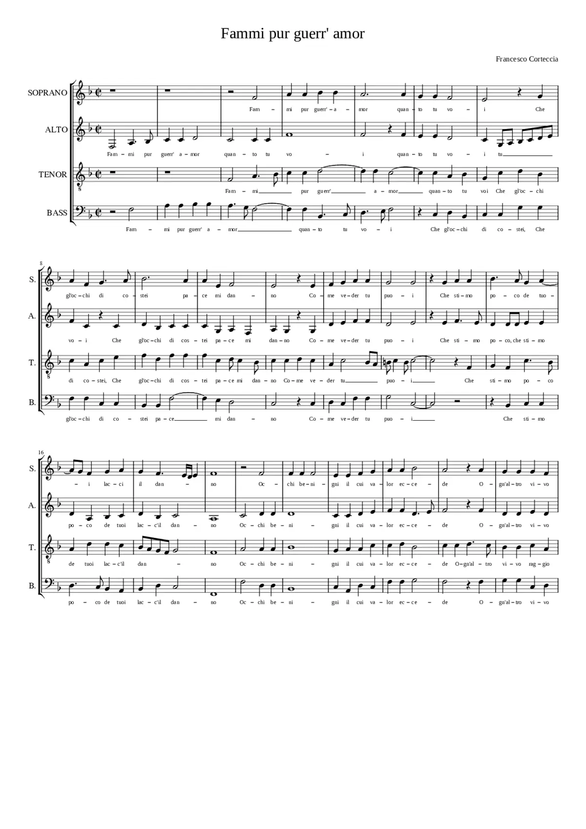 Fammi pur guerra amor - Page 1