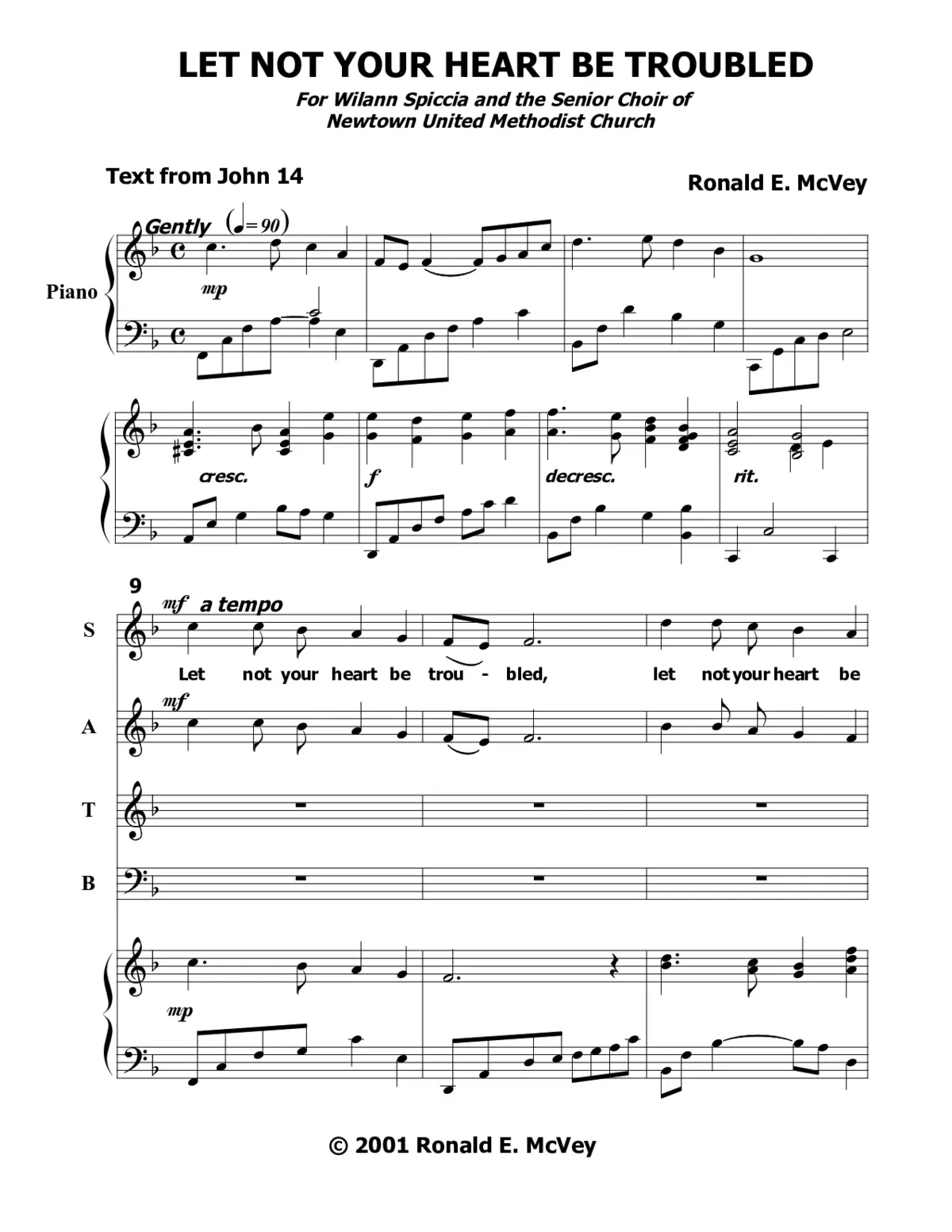 Let not your heart be troubled - Page 1