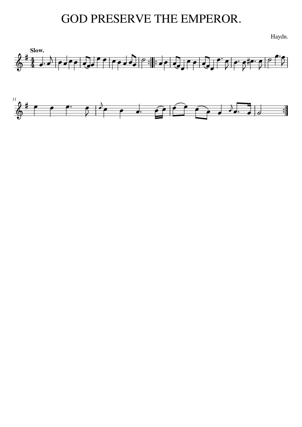 Streichquartett Op. 76 No. 3 in C Major (Emperor/Kaiserquartett) - Page 1