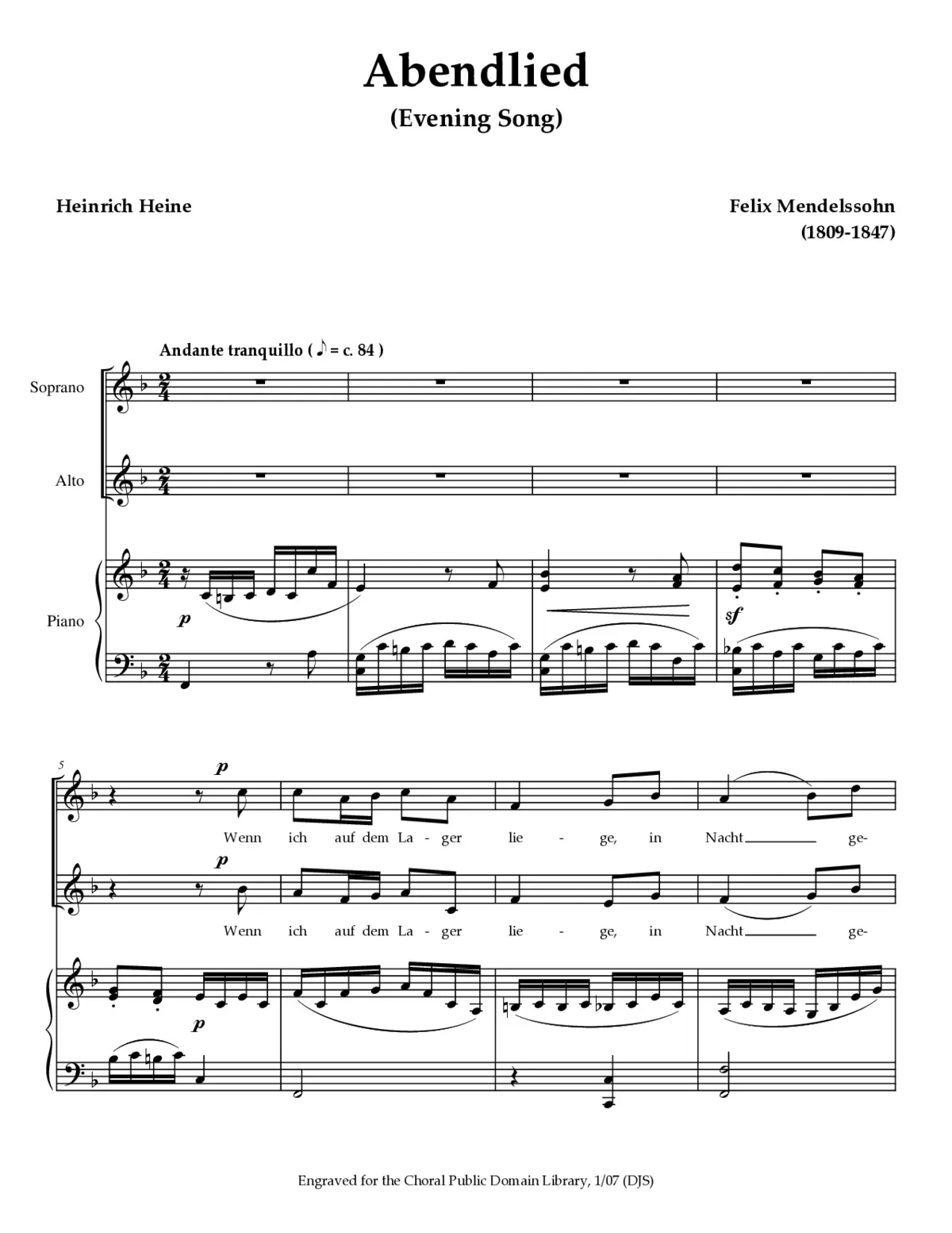 Abendlied - Page 1