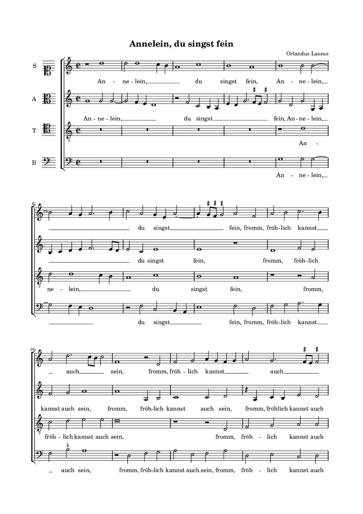 Annelein, du singst fein - Page 1