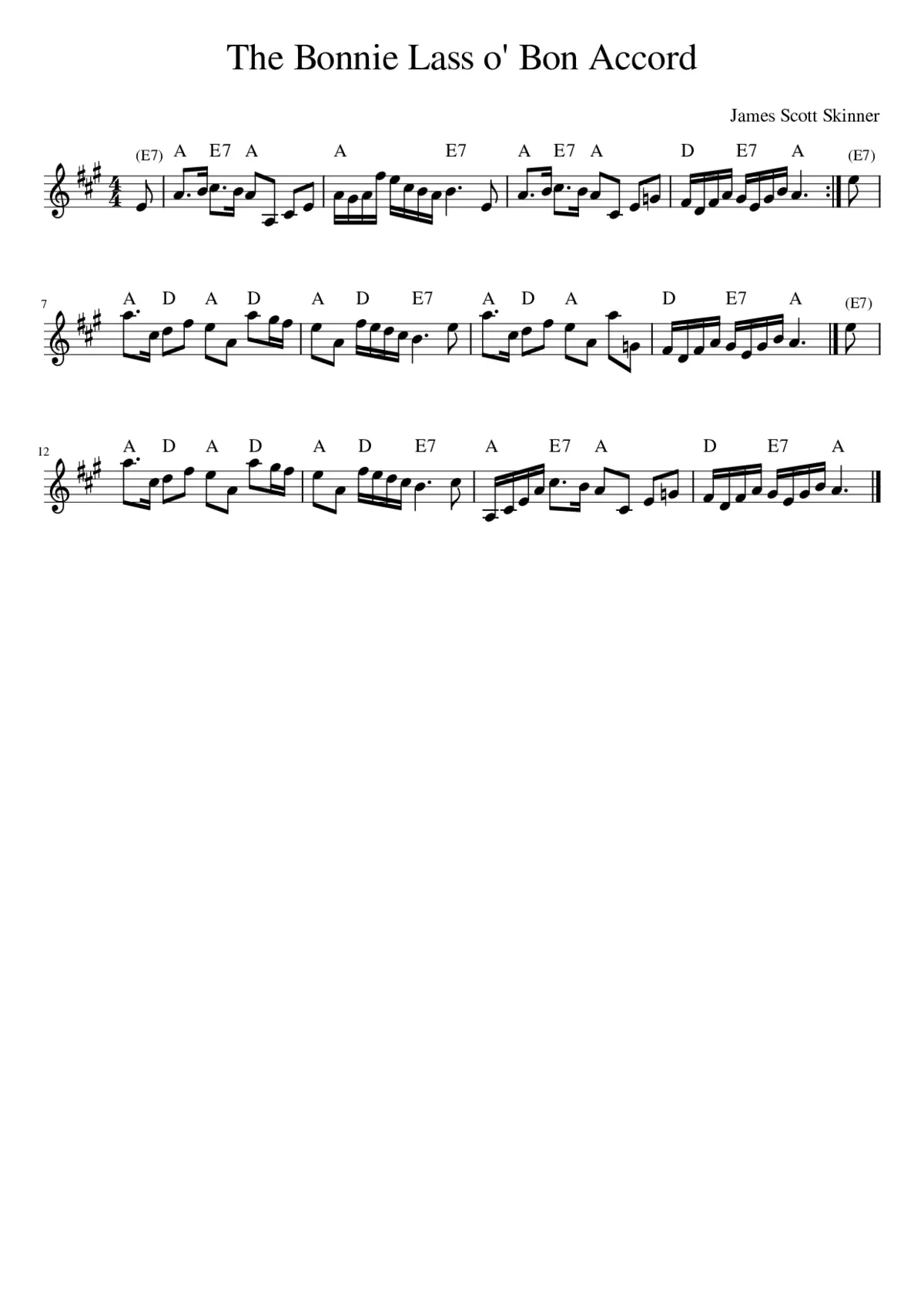 The Bonnie Lass o' Bon Accord - Page 1