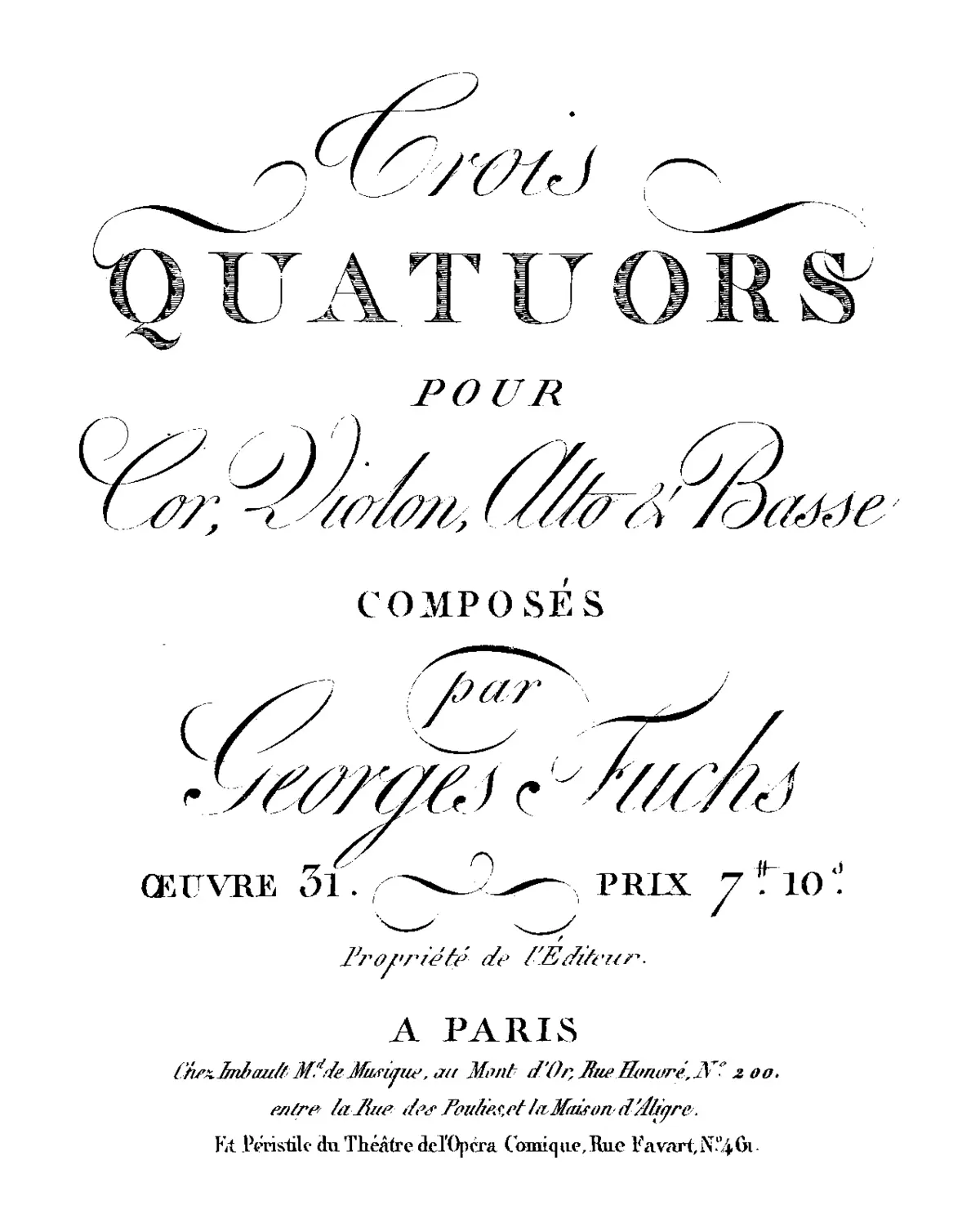 3 Quatuors - Page 1