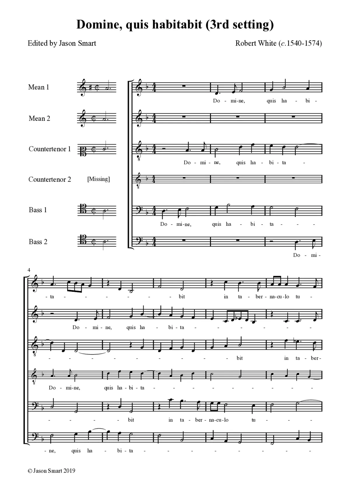Domine quis habitabit III - Page 1