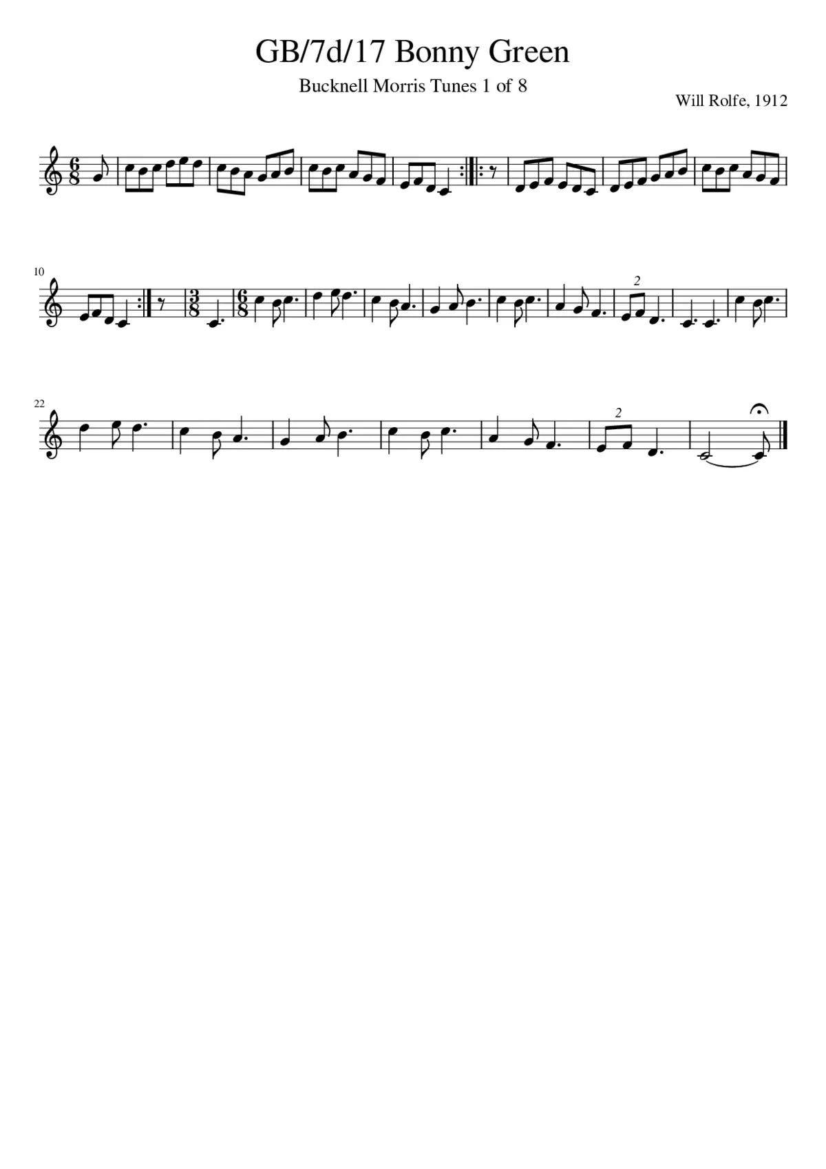 GB/7d/17 Bonny Green - Page 1