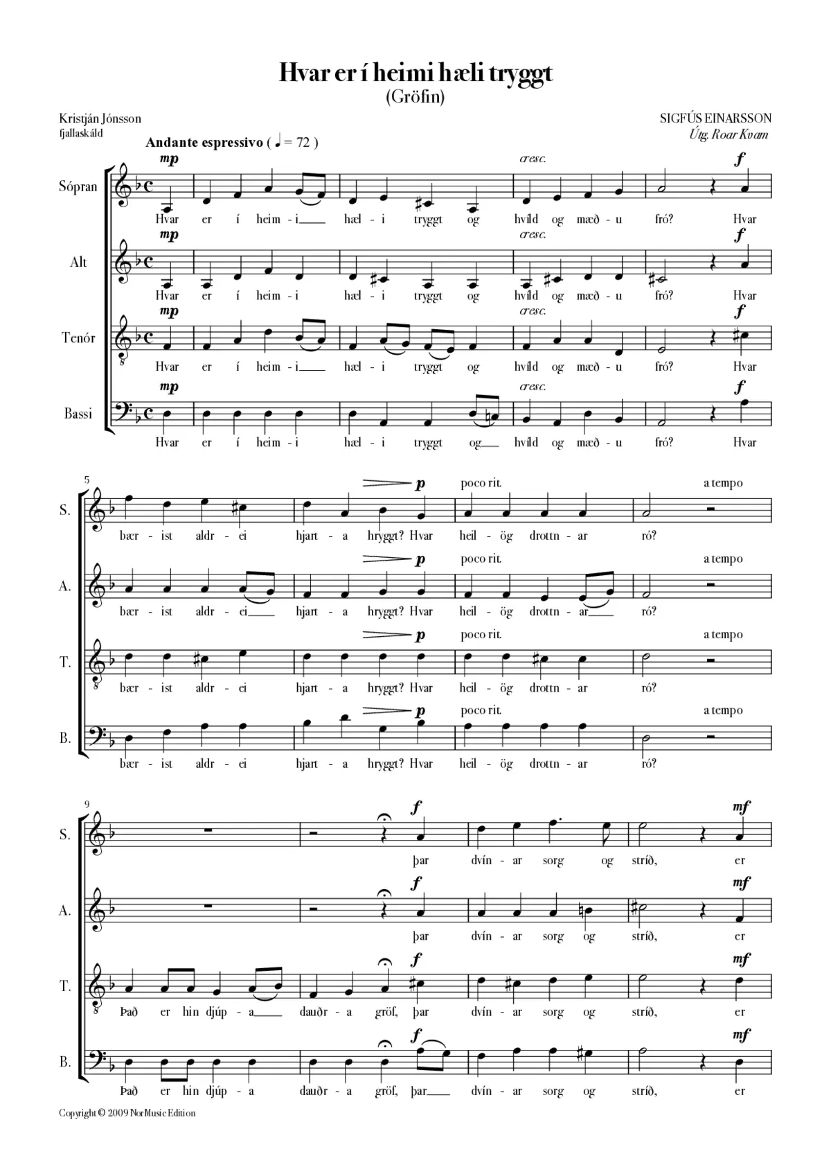 Hvar er í heimi hæli tryggt - Page 1