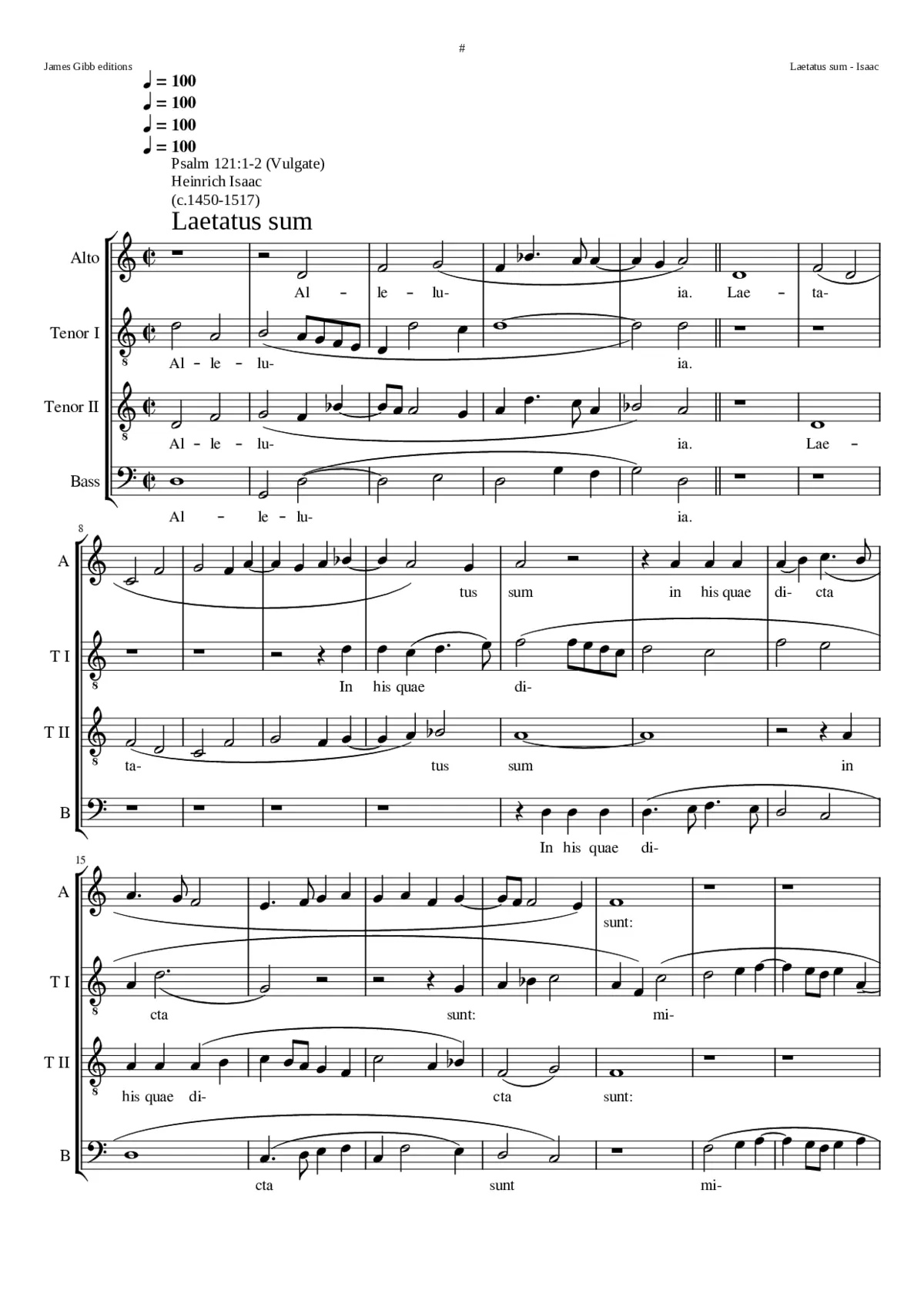 Laetatus sum - Page 1