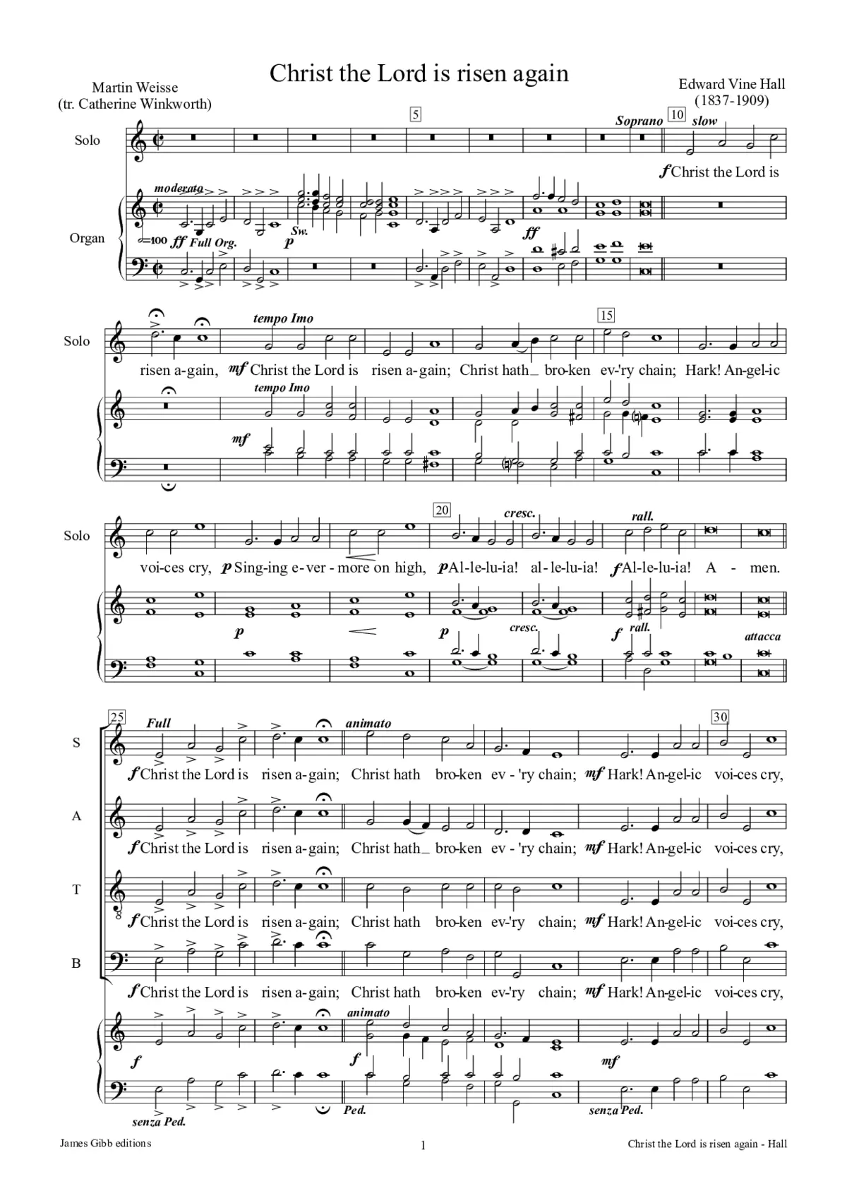 Christ the Lord is risen again - Page 1