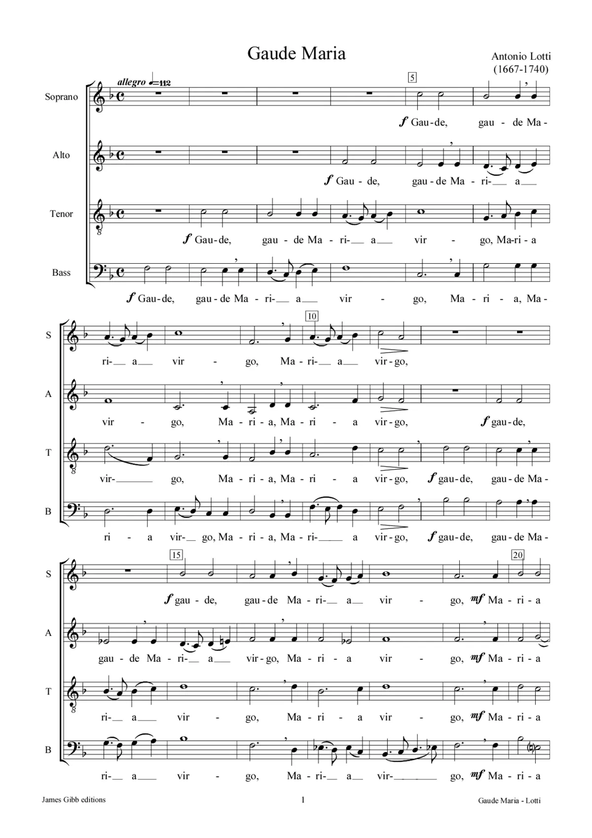 Gaude Maria - Page 1