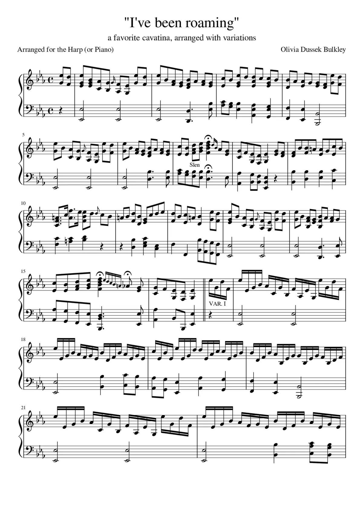 I've Been Roaming - Page 1