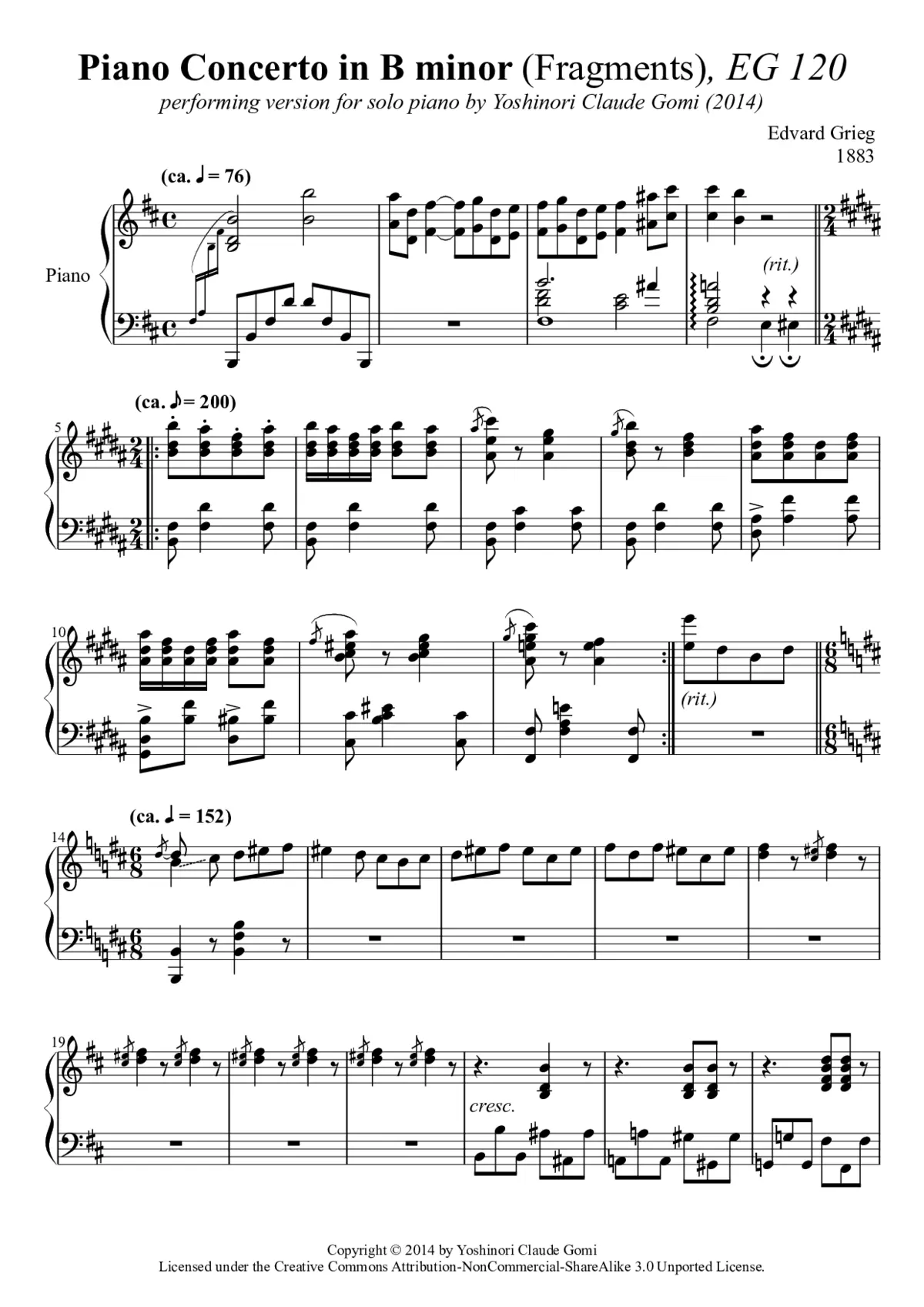 Piano Concerto in {{K - Page 1