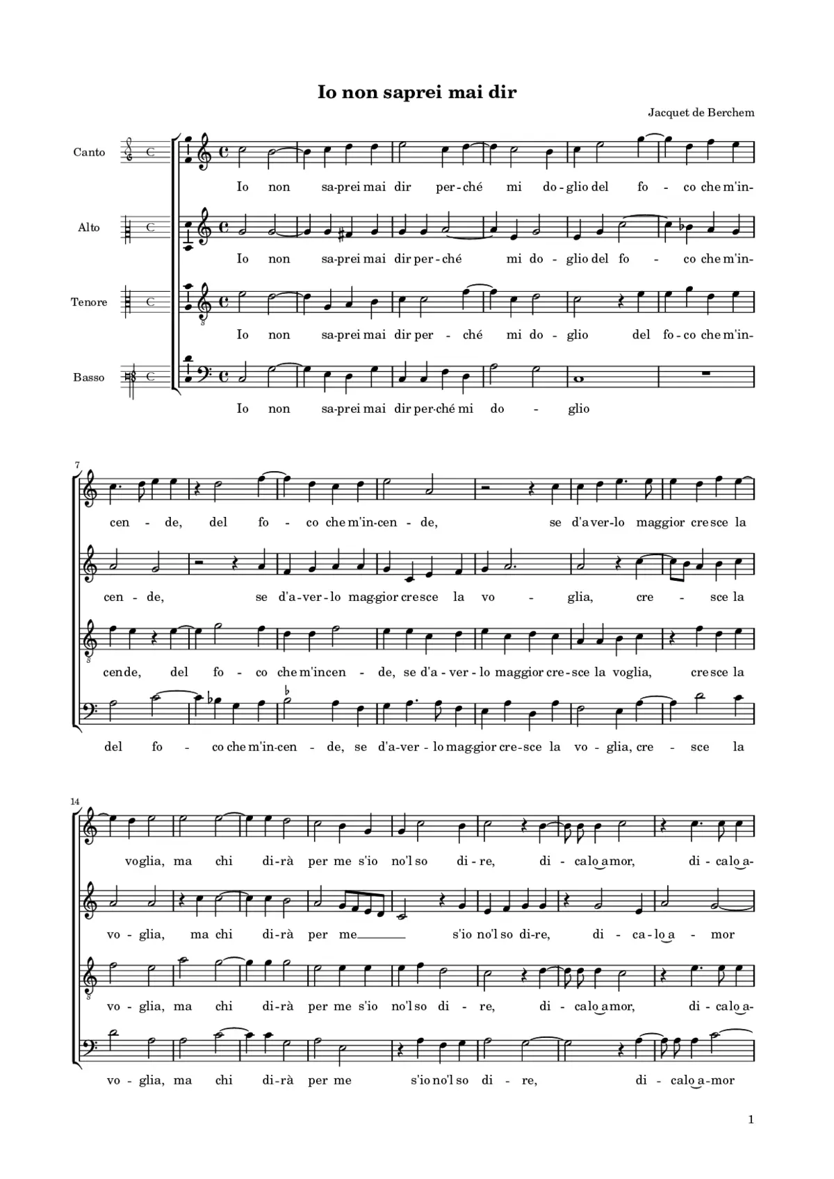 Io non saprei mai dir - Page 1