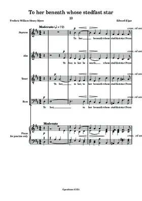 To her beneath whose stedfast star