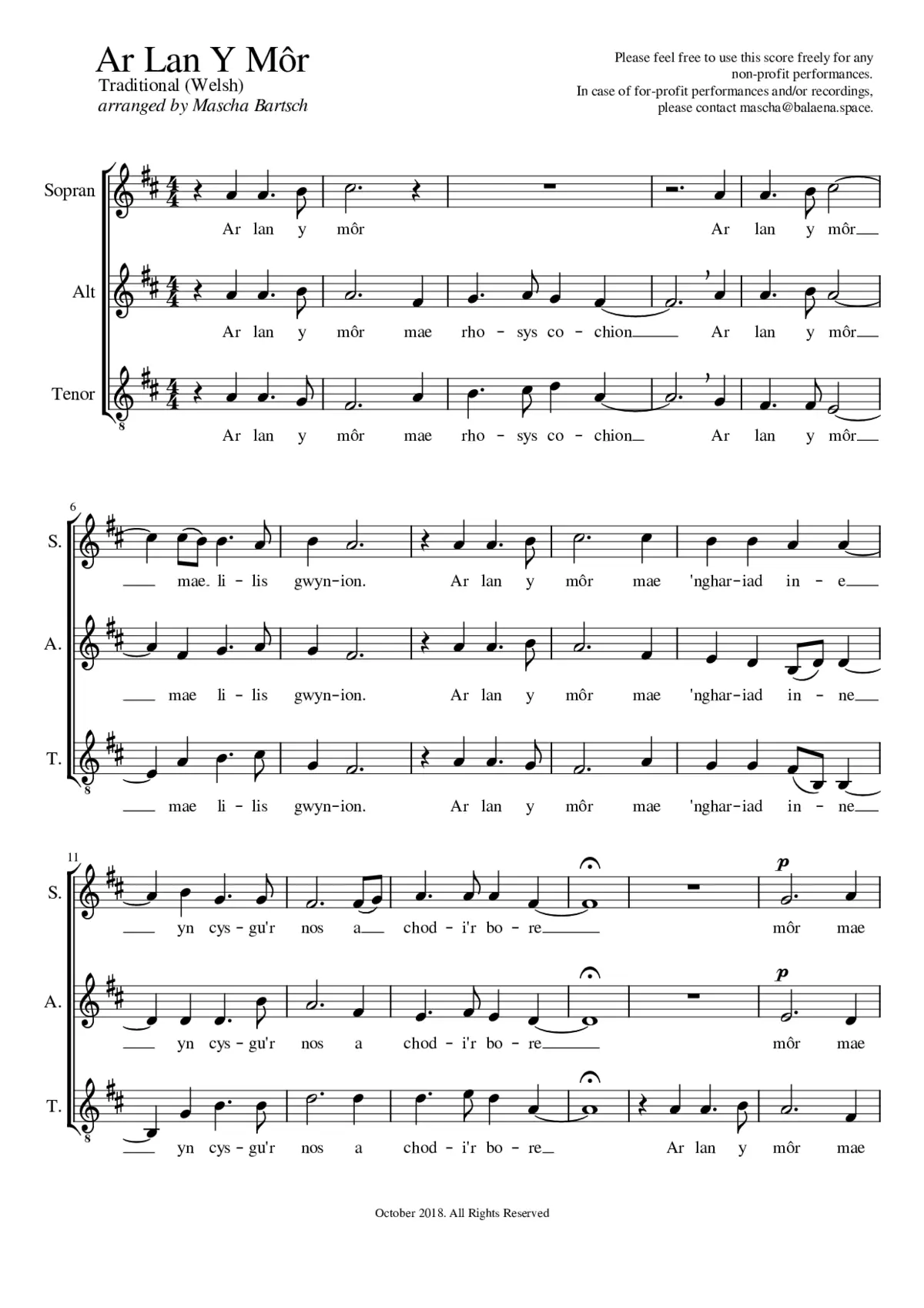 Ar lan y môr - Page 1