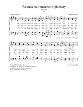 We raise our branches high today