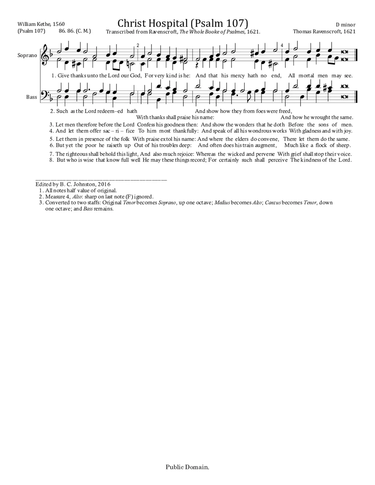 Give thanks unto the Lord our God - Page 1
