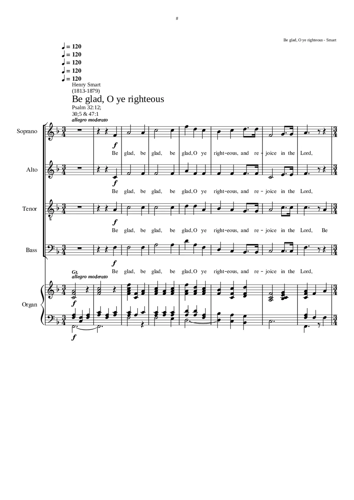 Be glad O ye righteous - Page 1