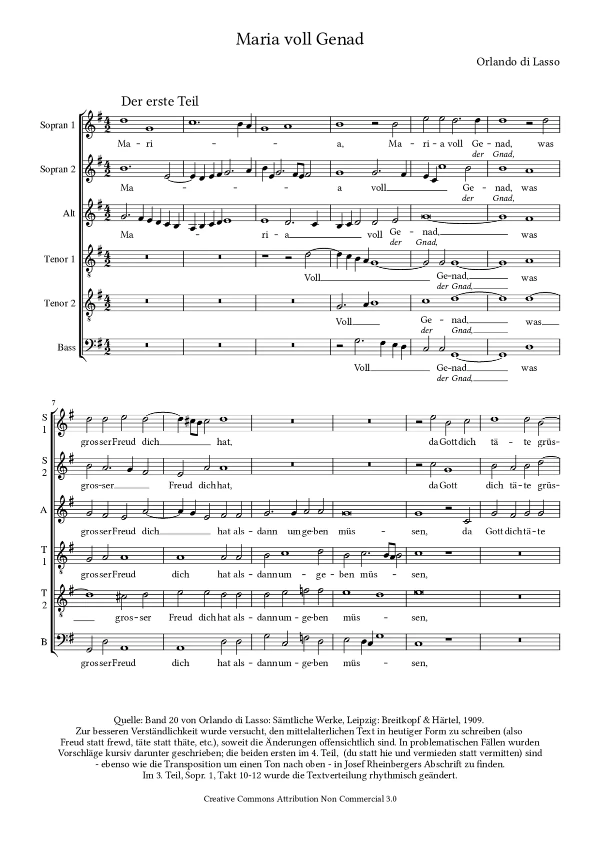 Maria voll Genad - Page 1