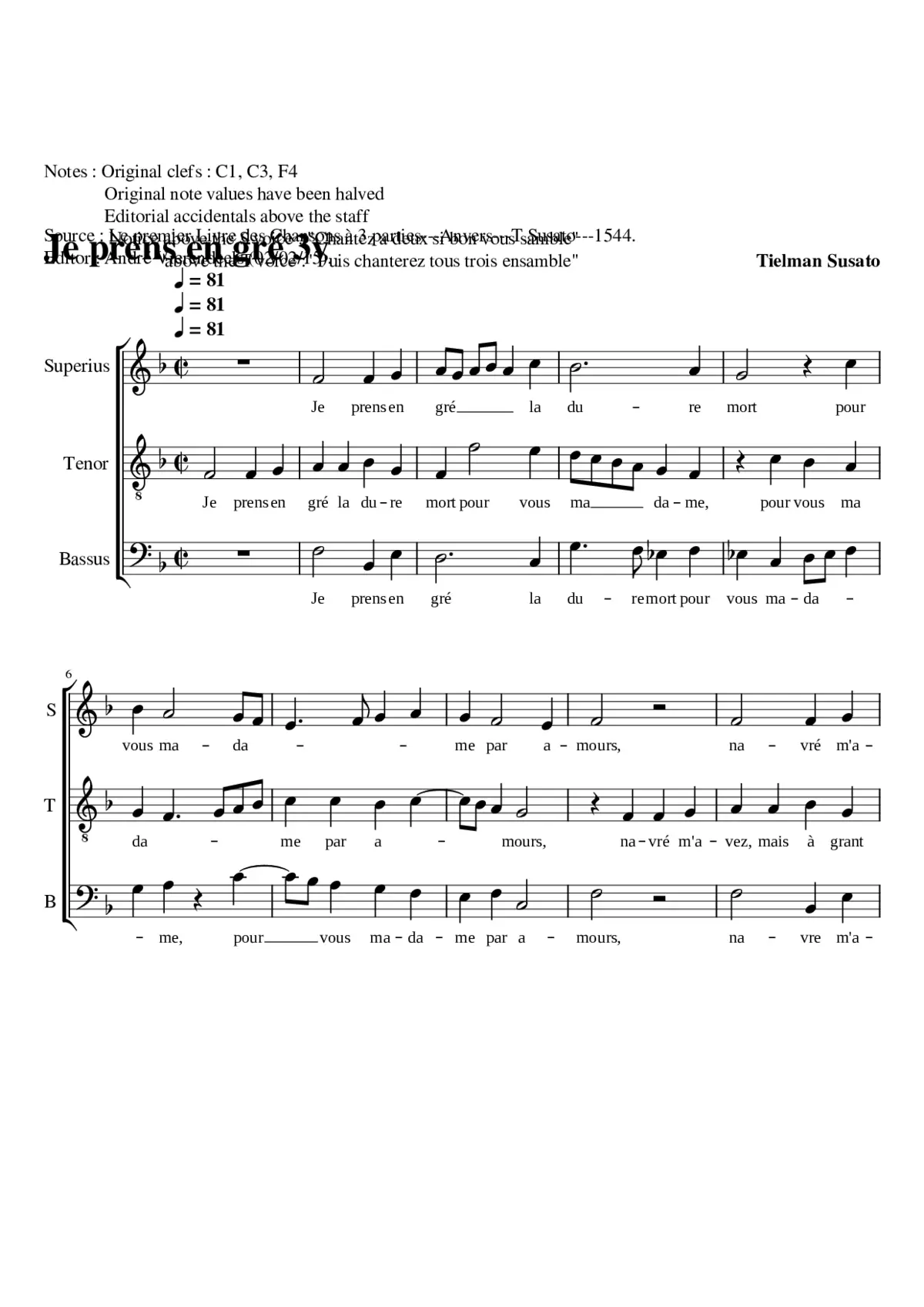 Je prens en gré - Page 1