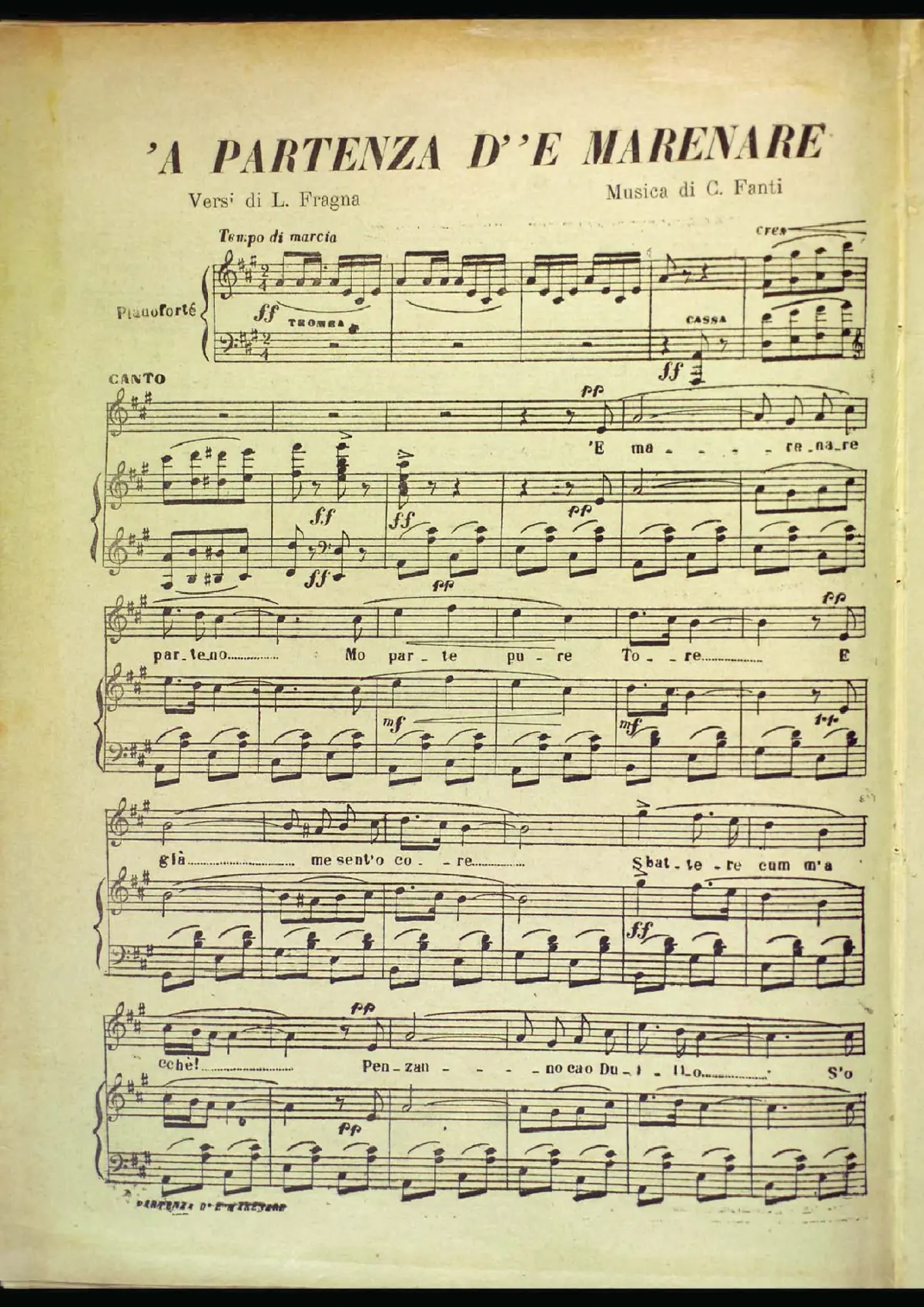 'A partenza d"e marenare - Page 1