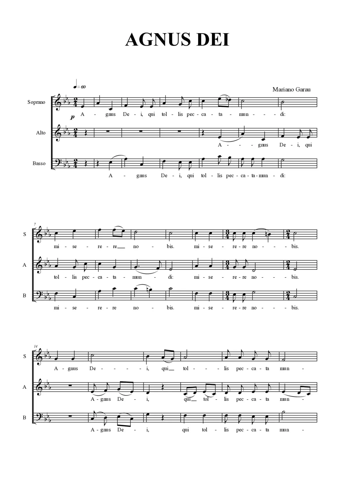 Agnus Dei II - Page 1