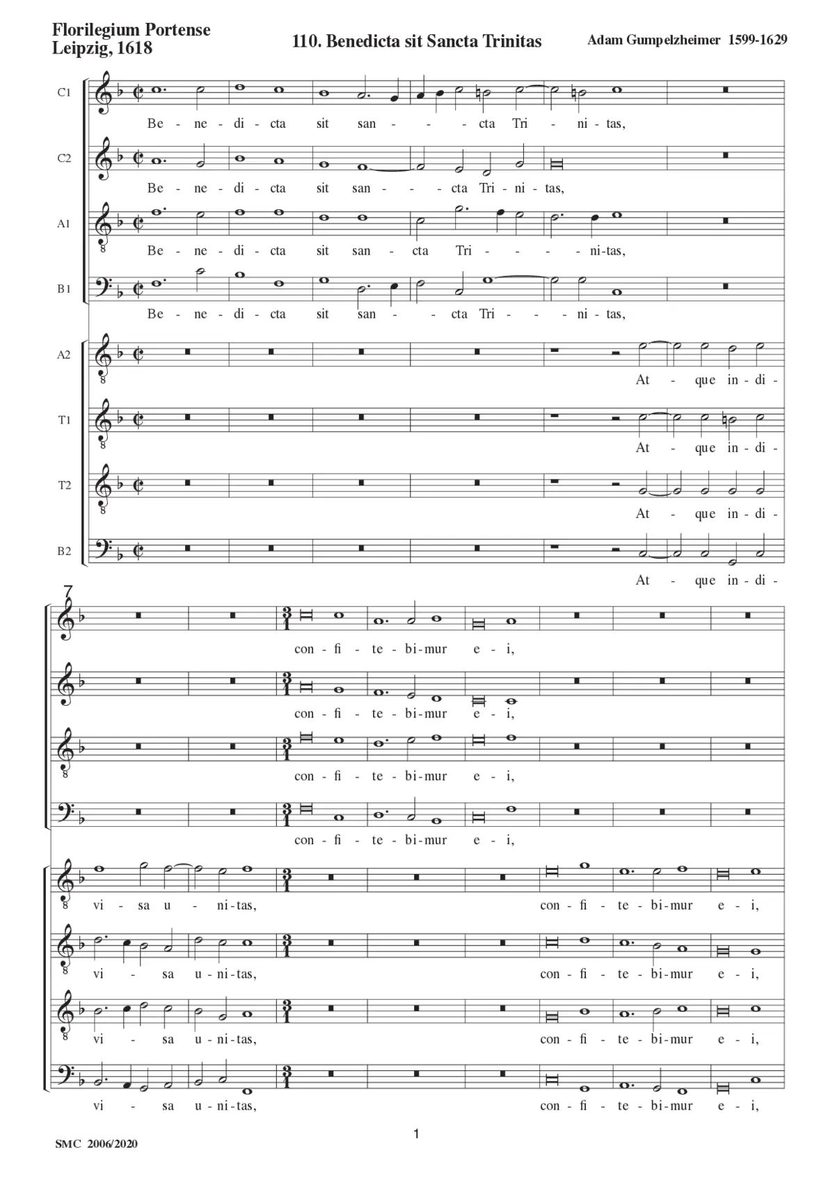 Benedicta sit Sancta Trinitas - Page 1