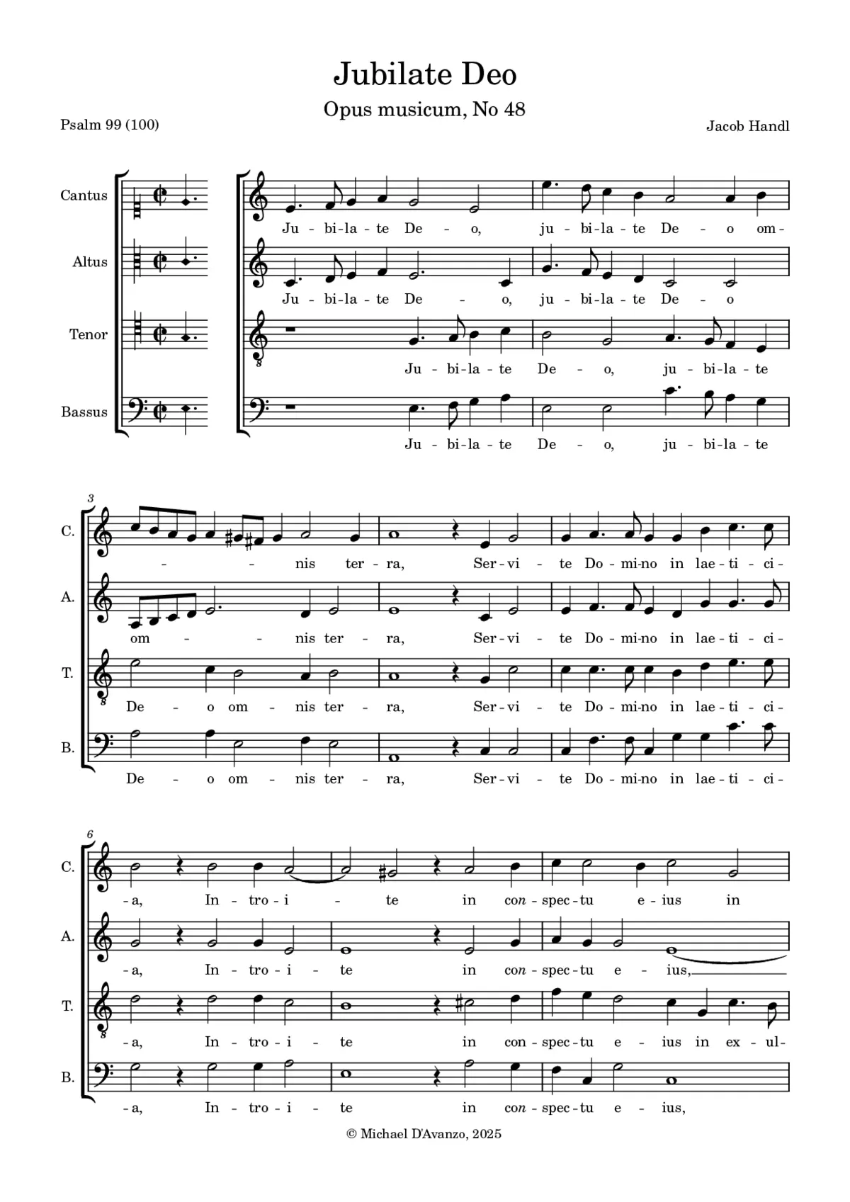 Jubilate deo - Page 1