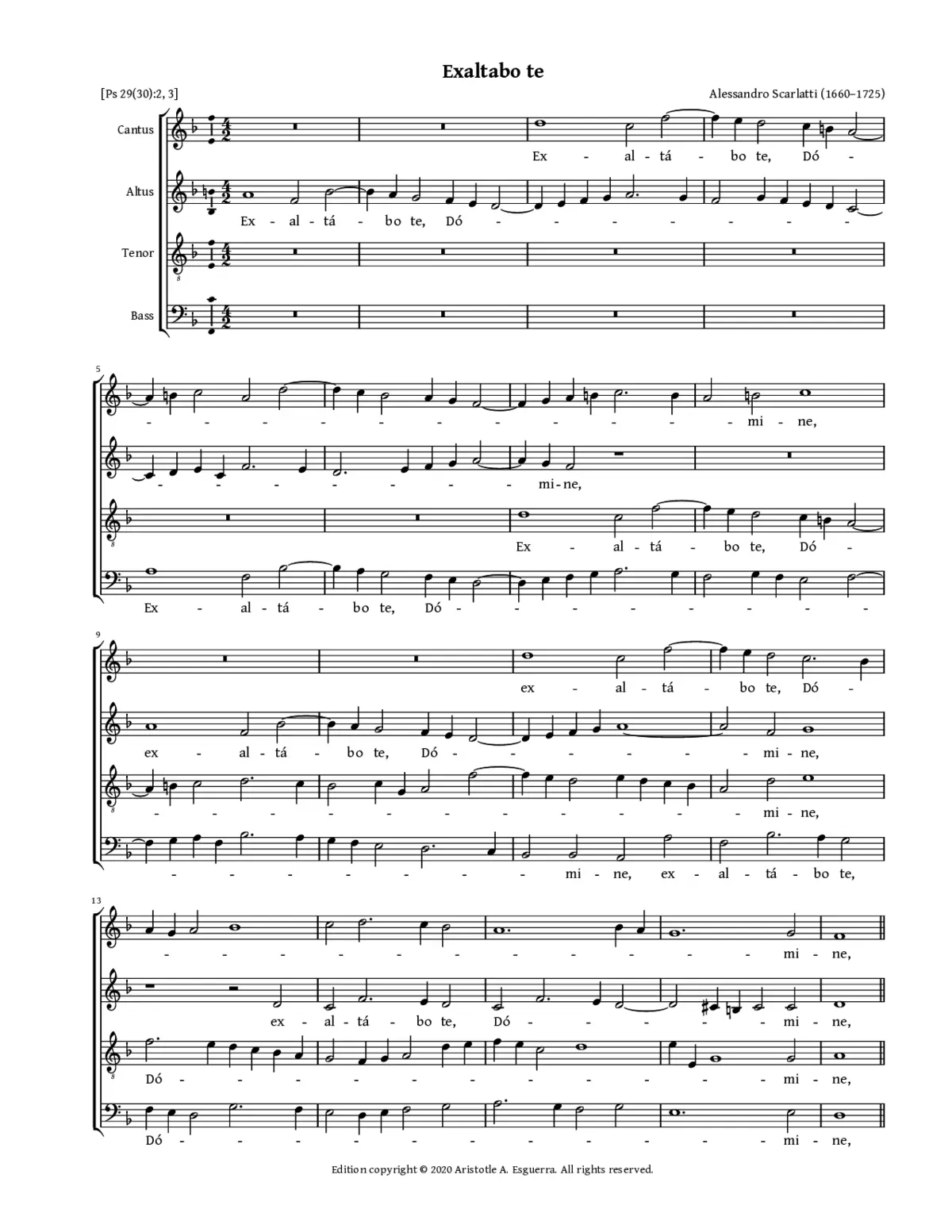 Exaltabo te Domine - Page 1