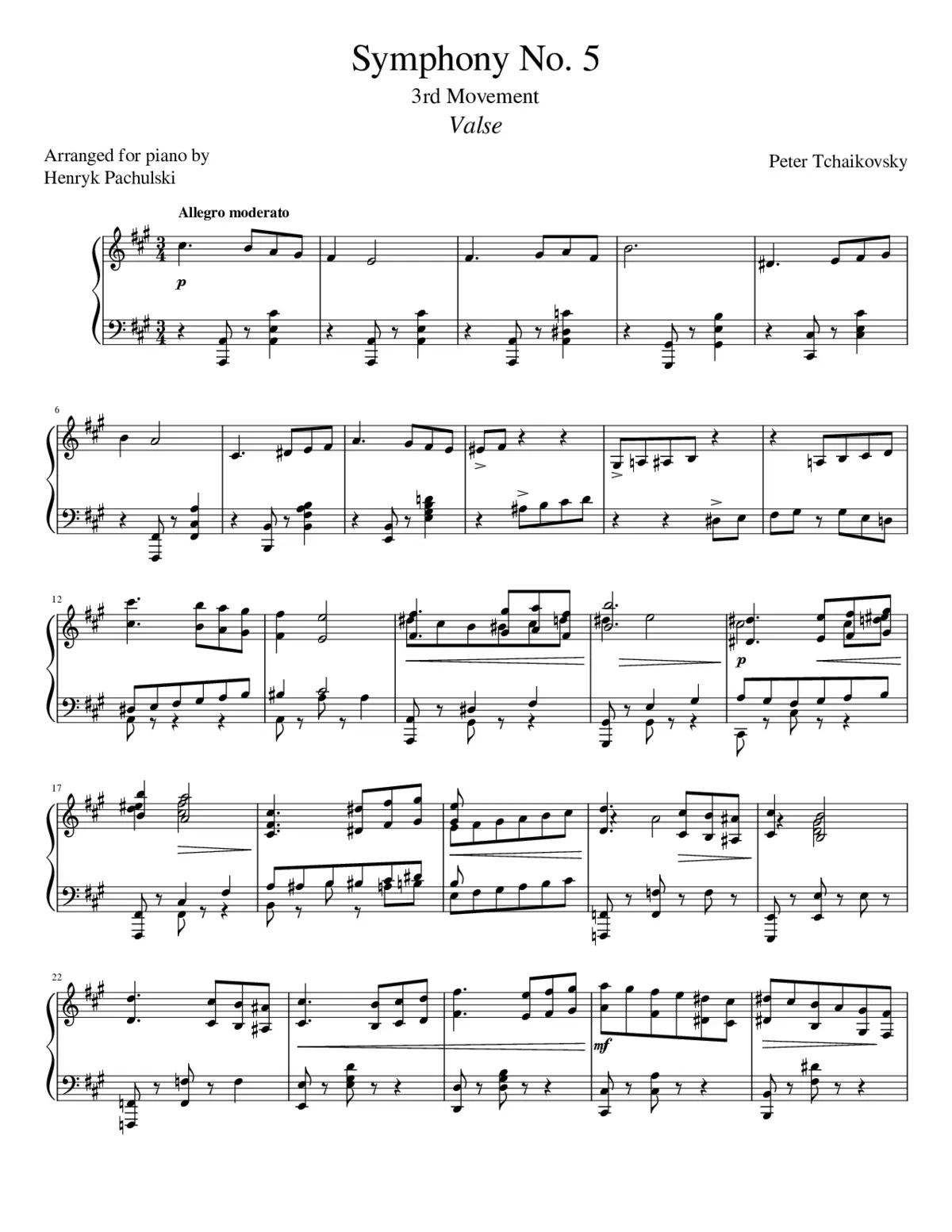 Symphony No.5 Op.64 - Page 1