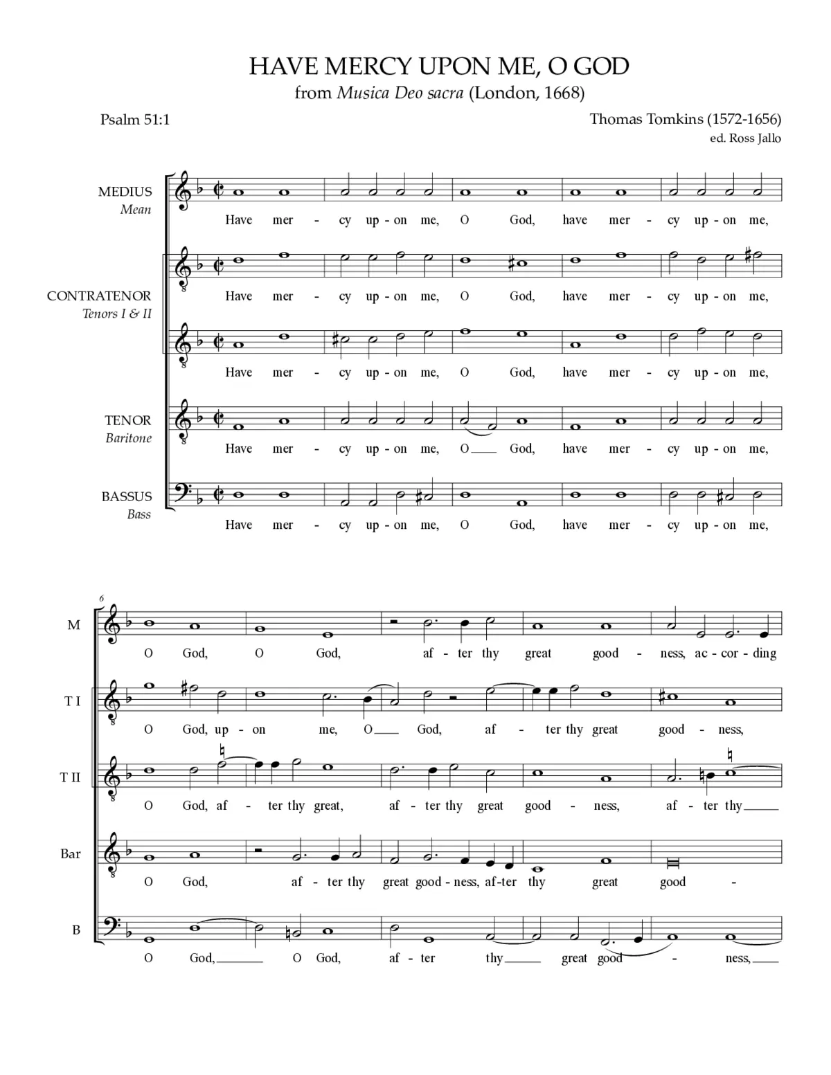 Have mercy upon me, O God - Page 1