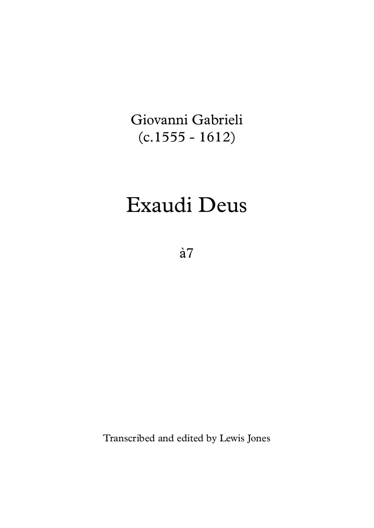 Exaudi Deus a 7 - Page 1