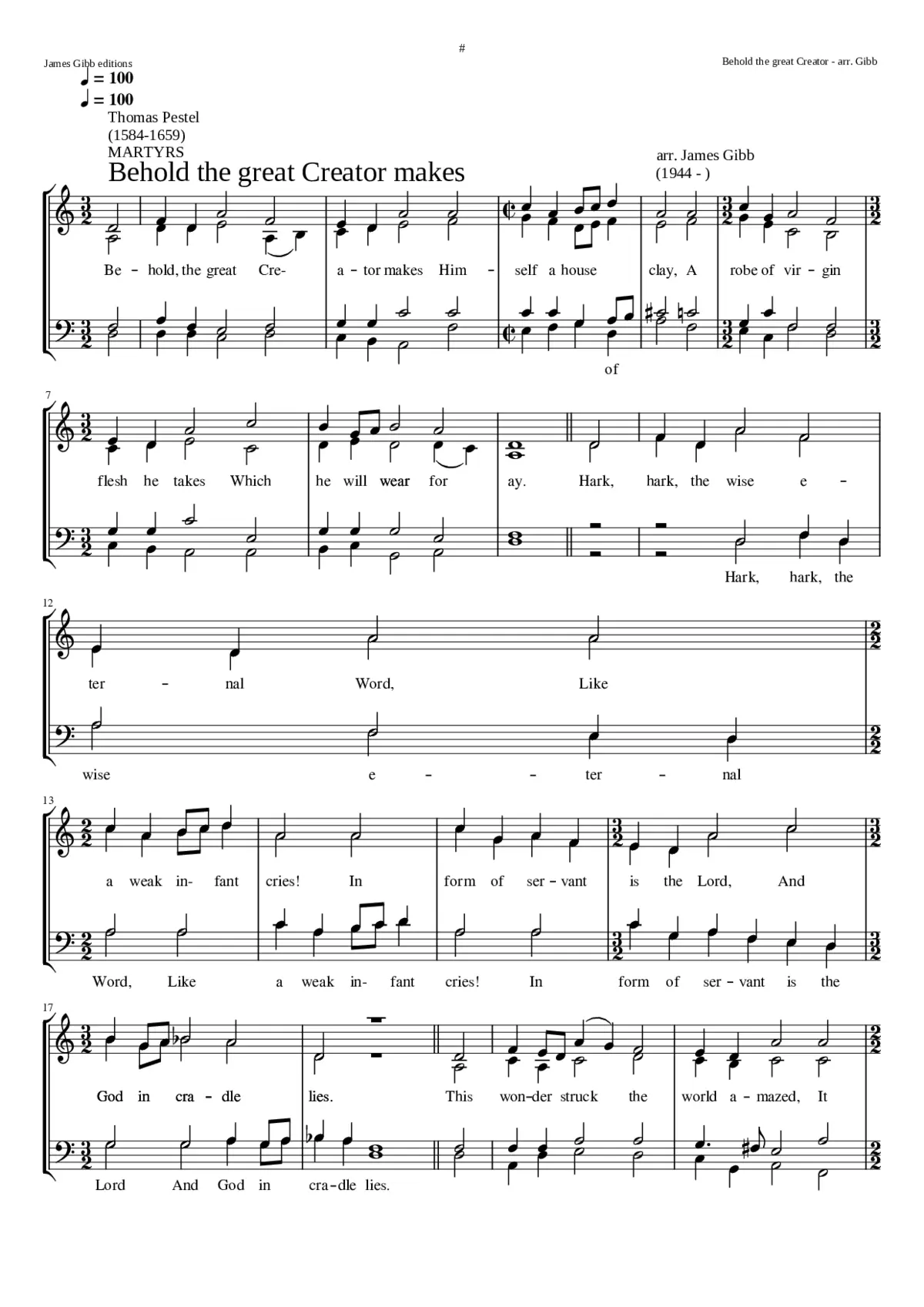 Behold the great Creator makes - Page 1