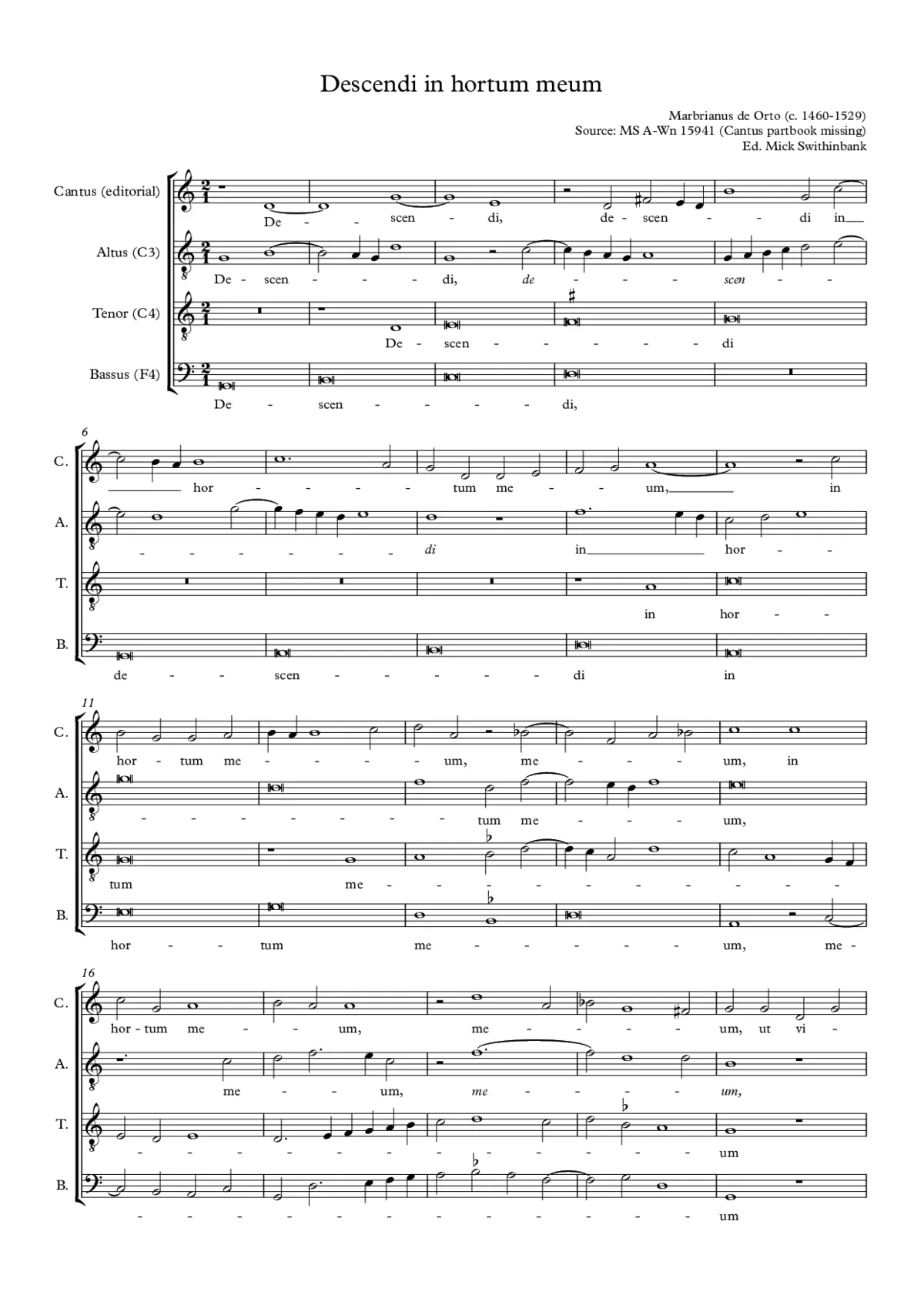 Descendi in hortum meum - Page 1
